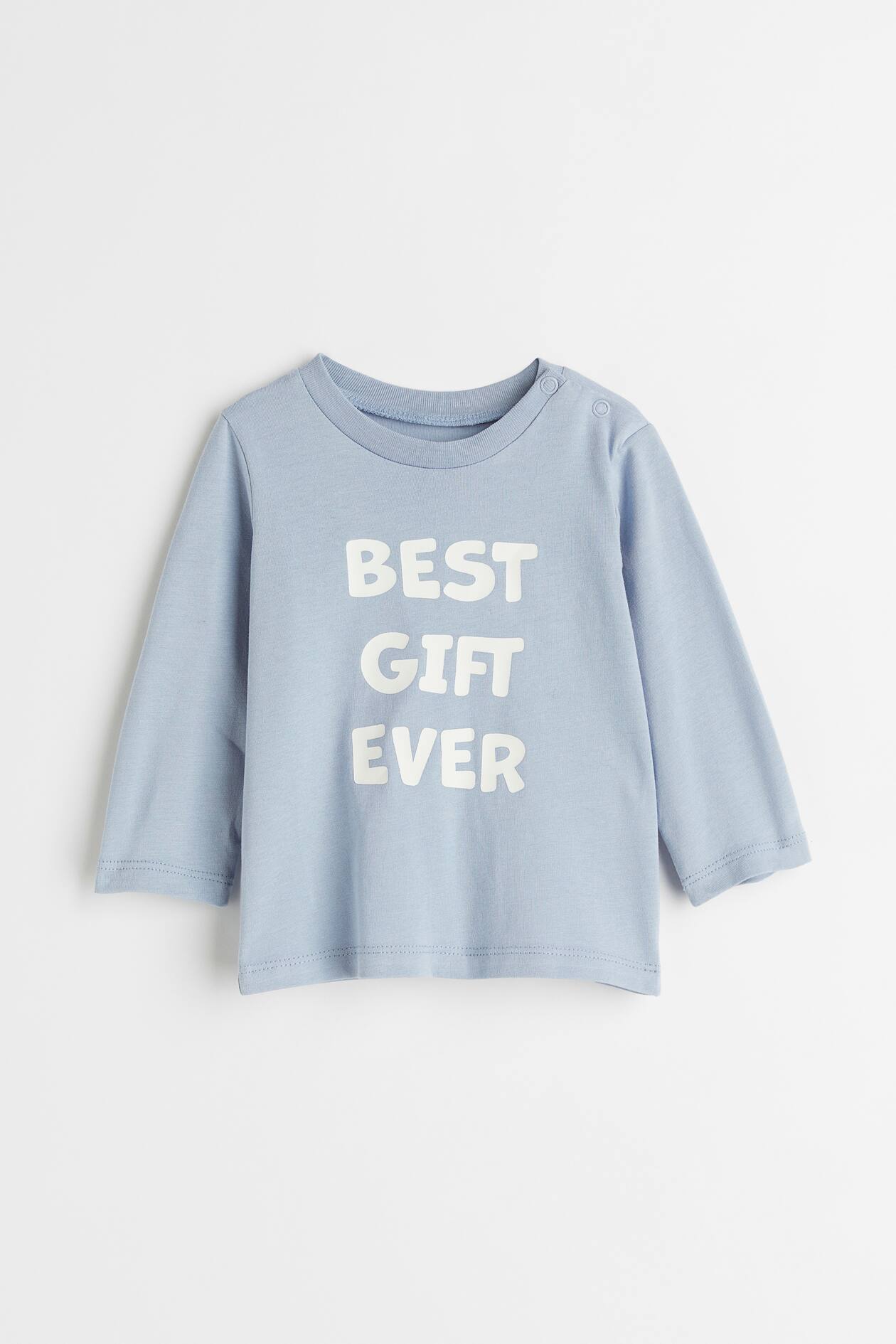 Long-sleeved Shirt - Round Neck - Long sleeve - Light blue/Best Gift ...