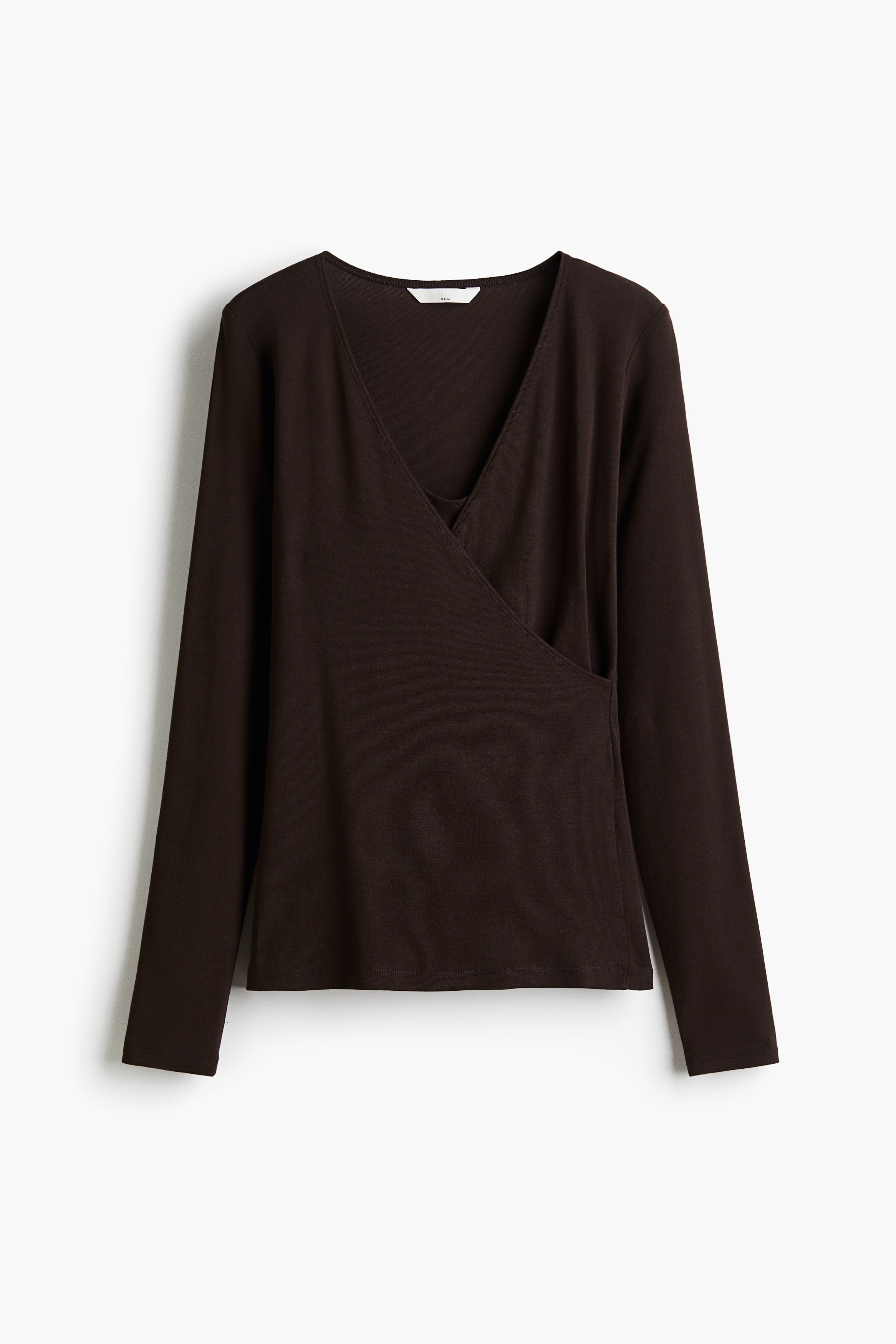 H&M MAMA - Dark brown MAMA Ribbed nursing top - Size: M  - H&M