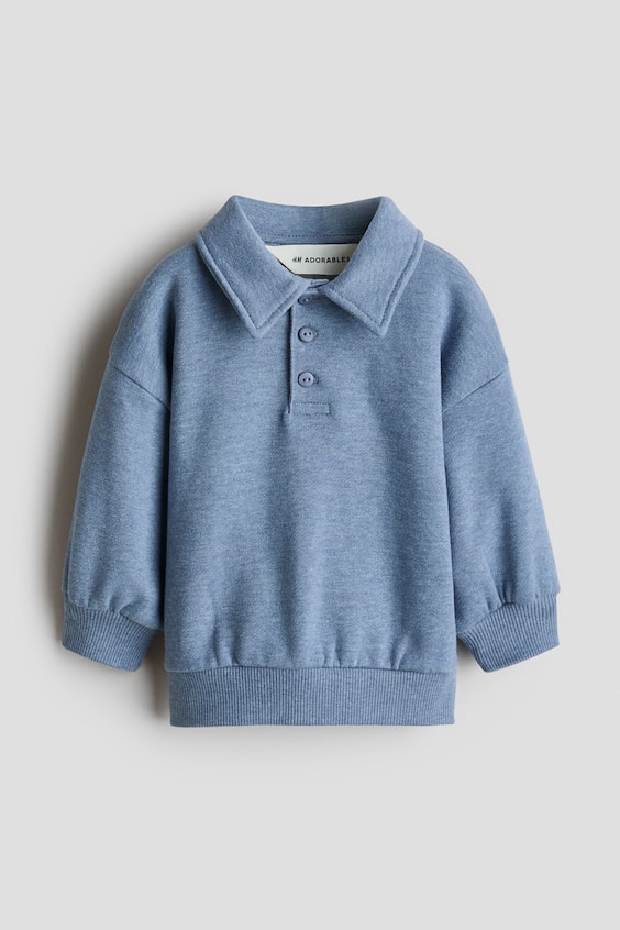 H&M Cotton Polo Sweatshirt