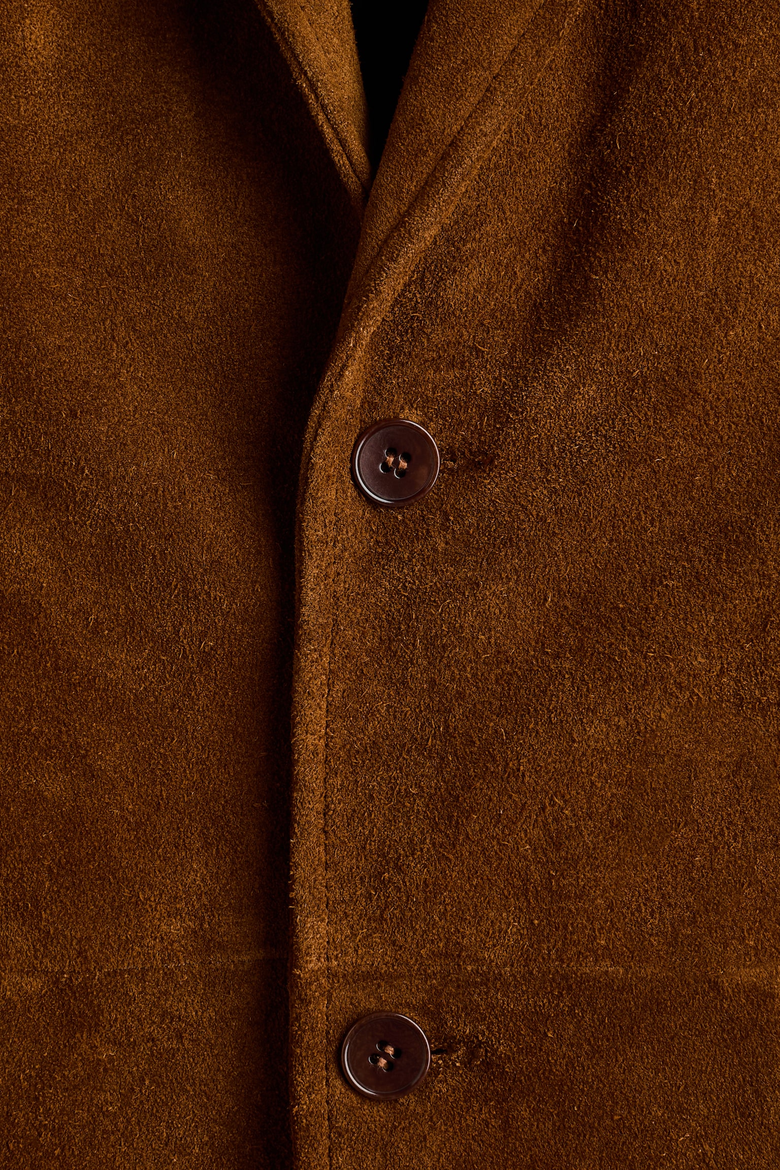 Relaxed Fit Suede jacket - Brown - 5