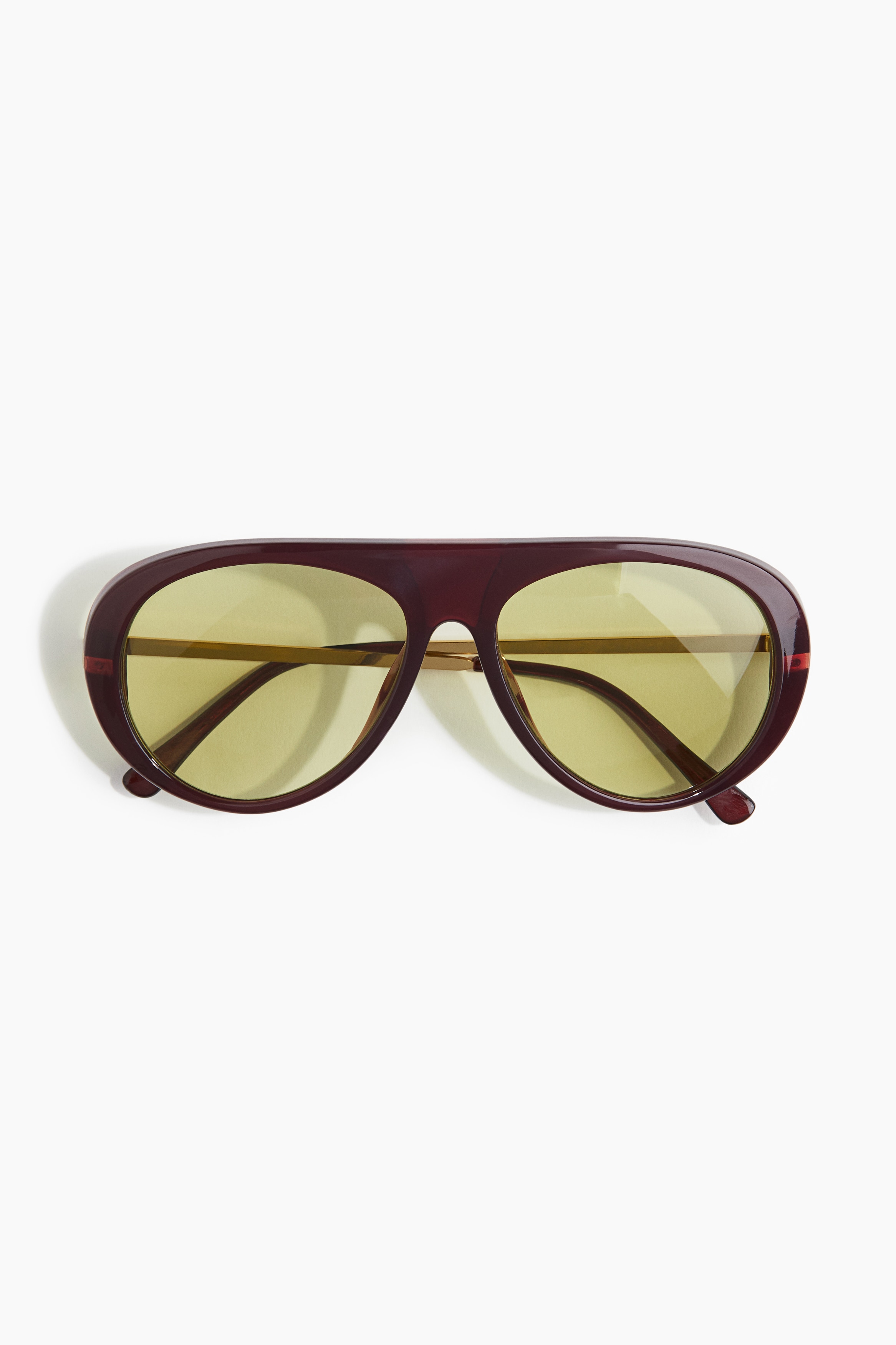 Retro-Style Sunglasses - Burgundy - Ladies | H&M US display picture 3