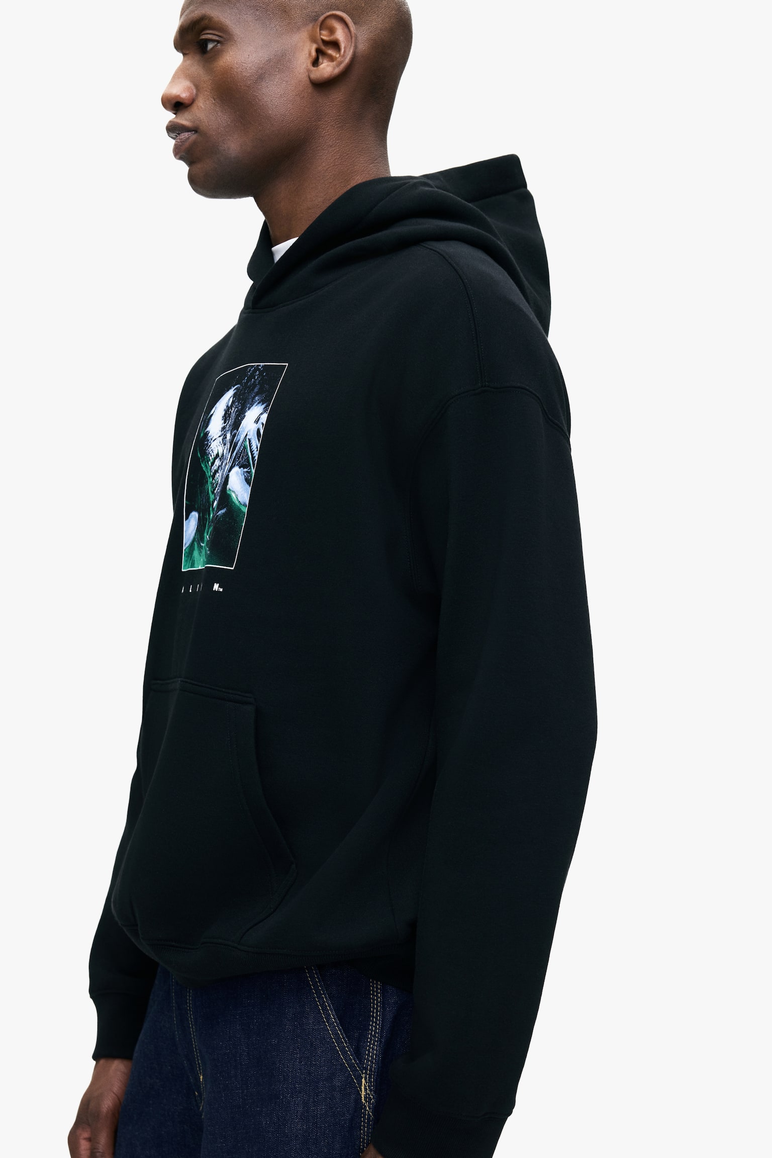 Loose Fit Printed hoodie - Black/Alien/White/The Godfather/White/Terminator - 3