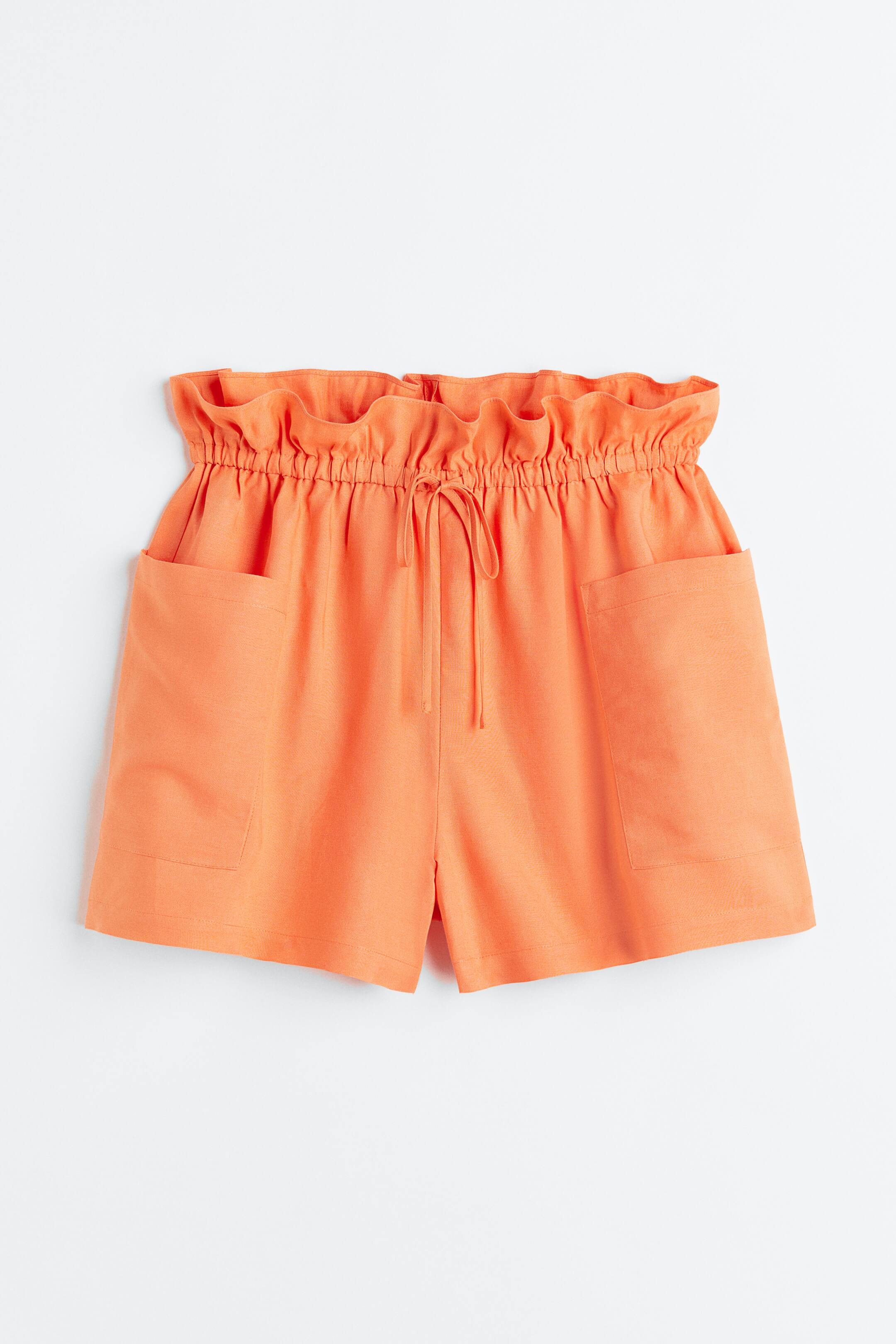 Xem ảnh lớn hơn: Quần short kiểu túi giấy - Màu cam - Ladies | H&M VN 1