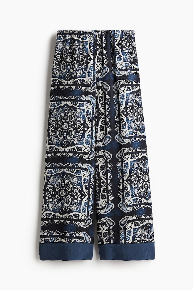 Pantalón estampado - Azul oscuro/Estampado paisley - 1