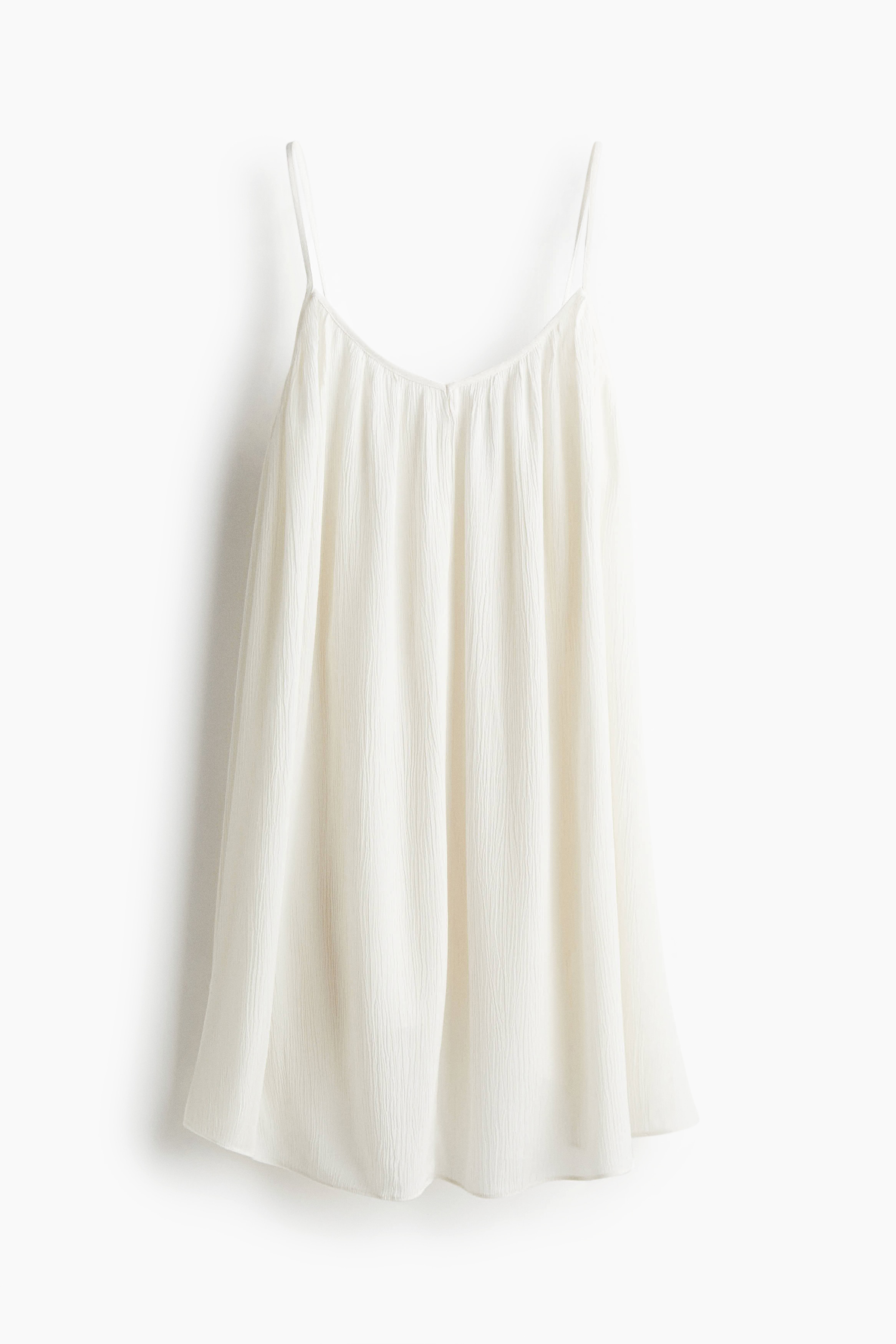 H & M - Lässiges Trägerkleid - Weiß - Damen