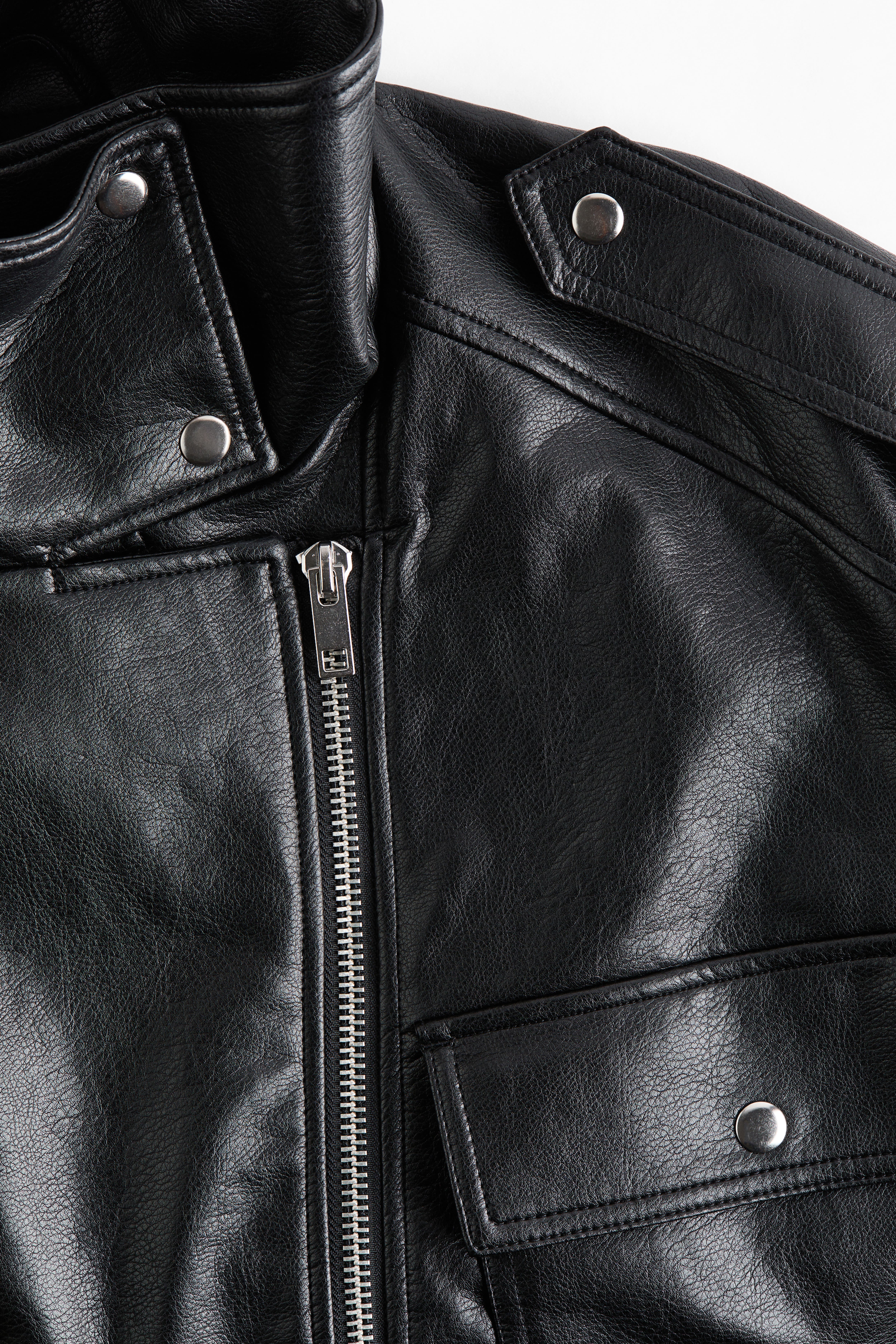 Belt-Detail Biker Jacket