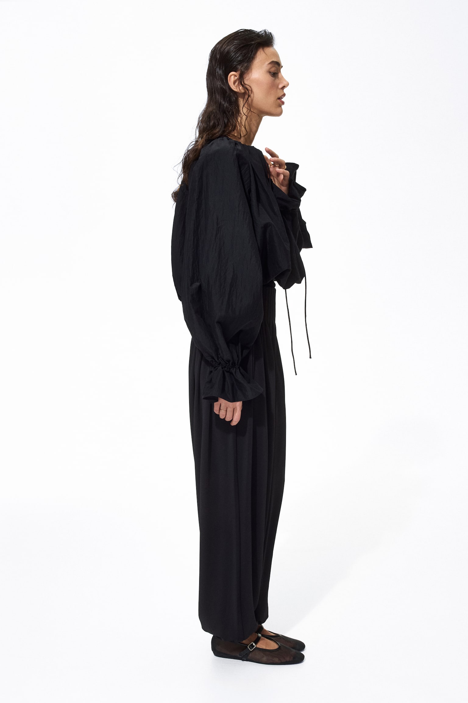 Pantalón plisado con perneras barrel - 5