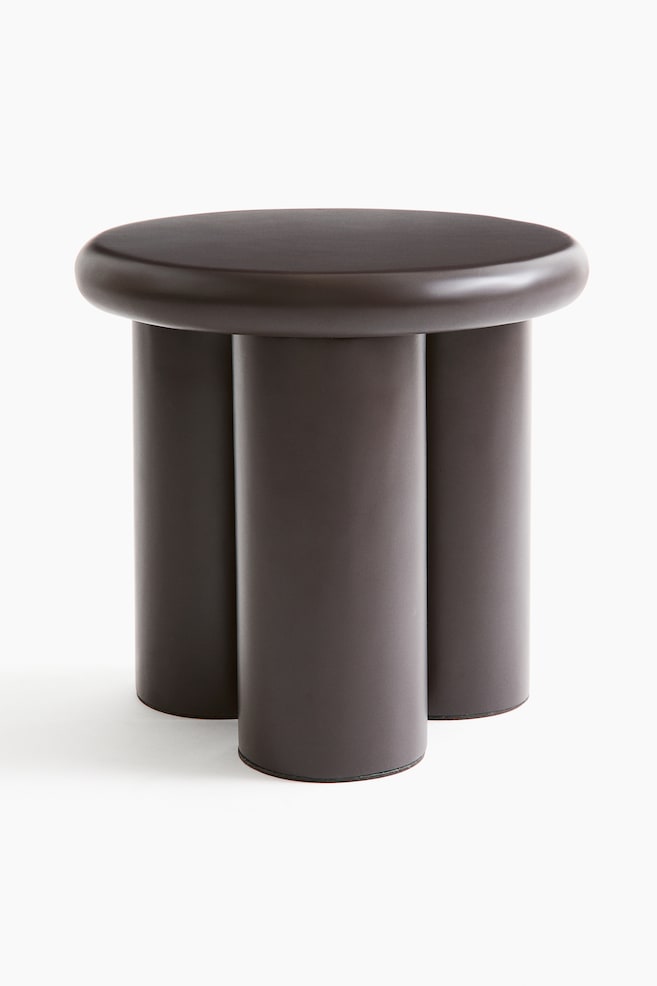 Wooden side table - Dark brown - 1