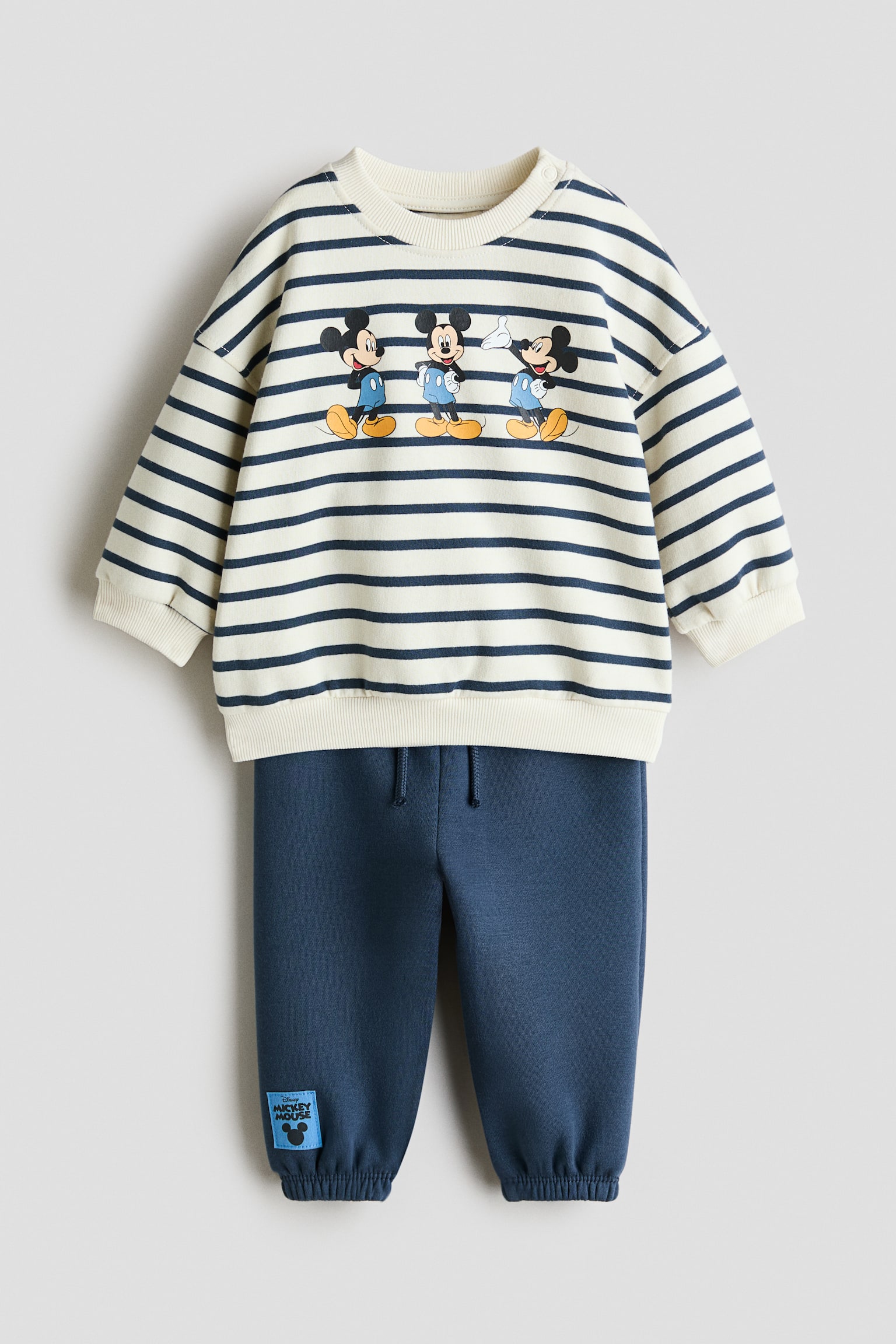 2-piece printed sweatshirt set - Dark dusty blue/Mickey Mouse/Light beige/Light grey/Mickey Mouse/Cream/The Lion King/Dusty blue/Mickey Mouse/Dark grey/The Lion King