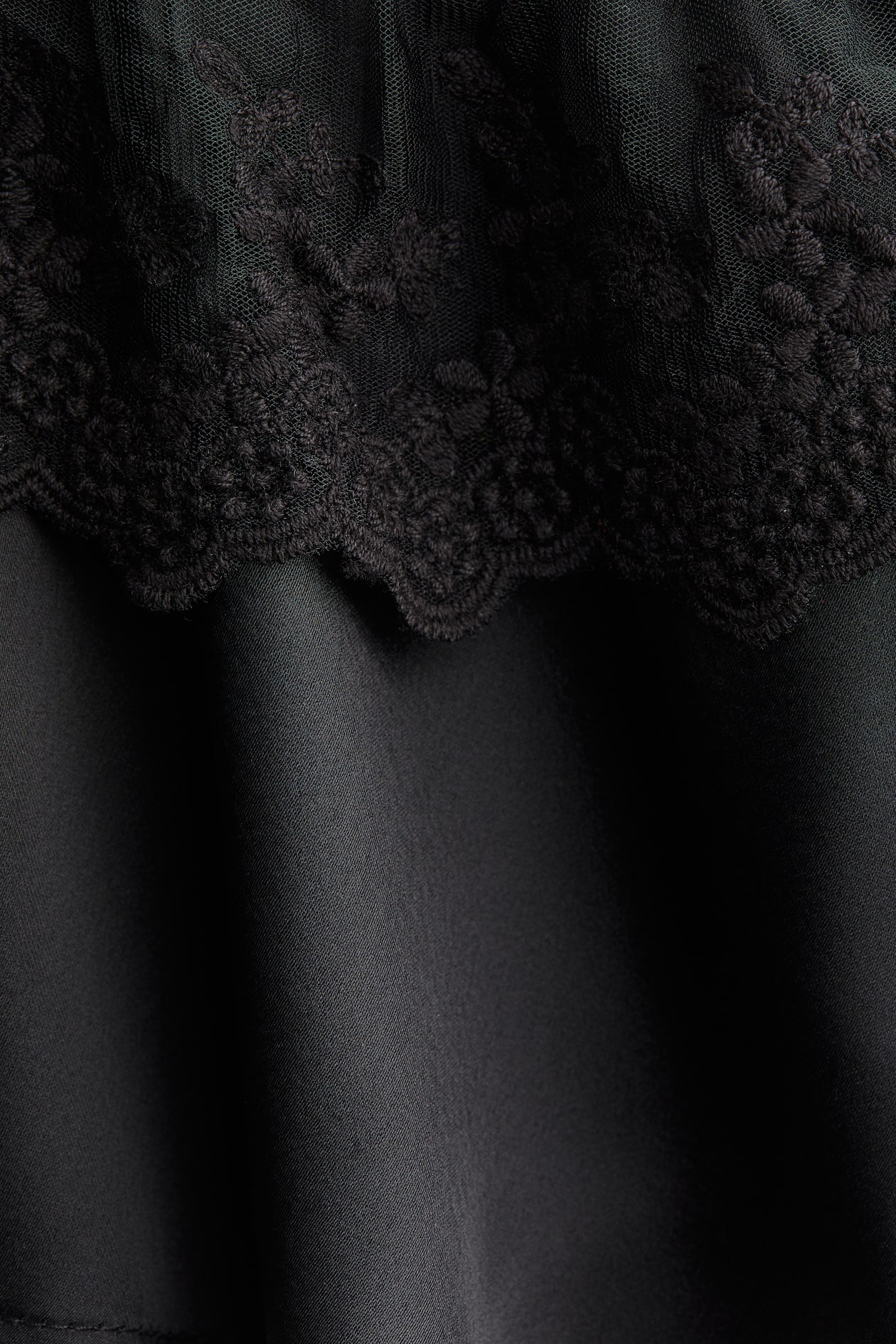 Flounce-Trimmed Satin Blouse - image 4