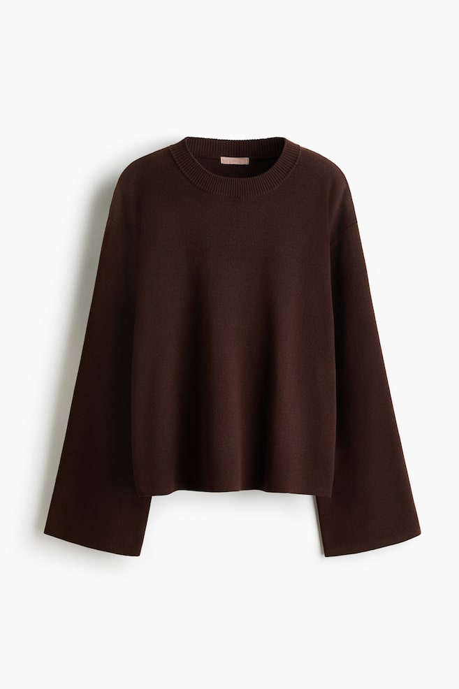 Oversized Sweater - Dark brown/Dark dusty green/Gray melange - 1