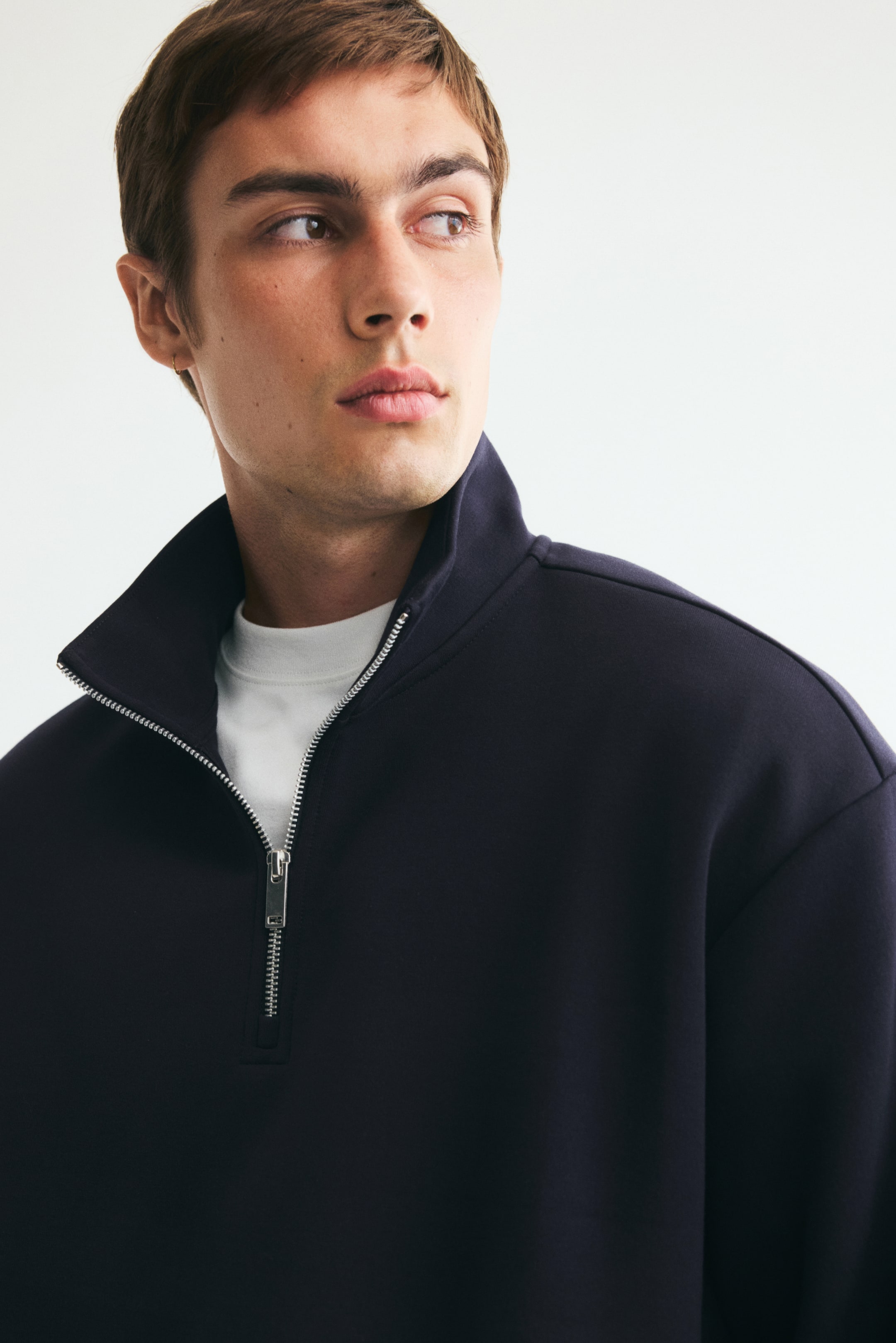 Relaxed-Fit Half-Zip Sweatshirt