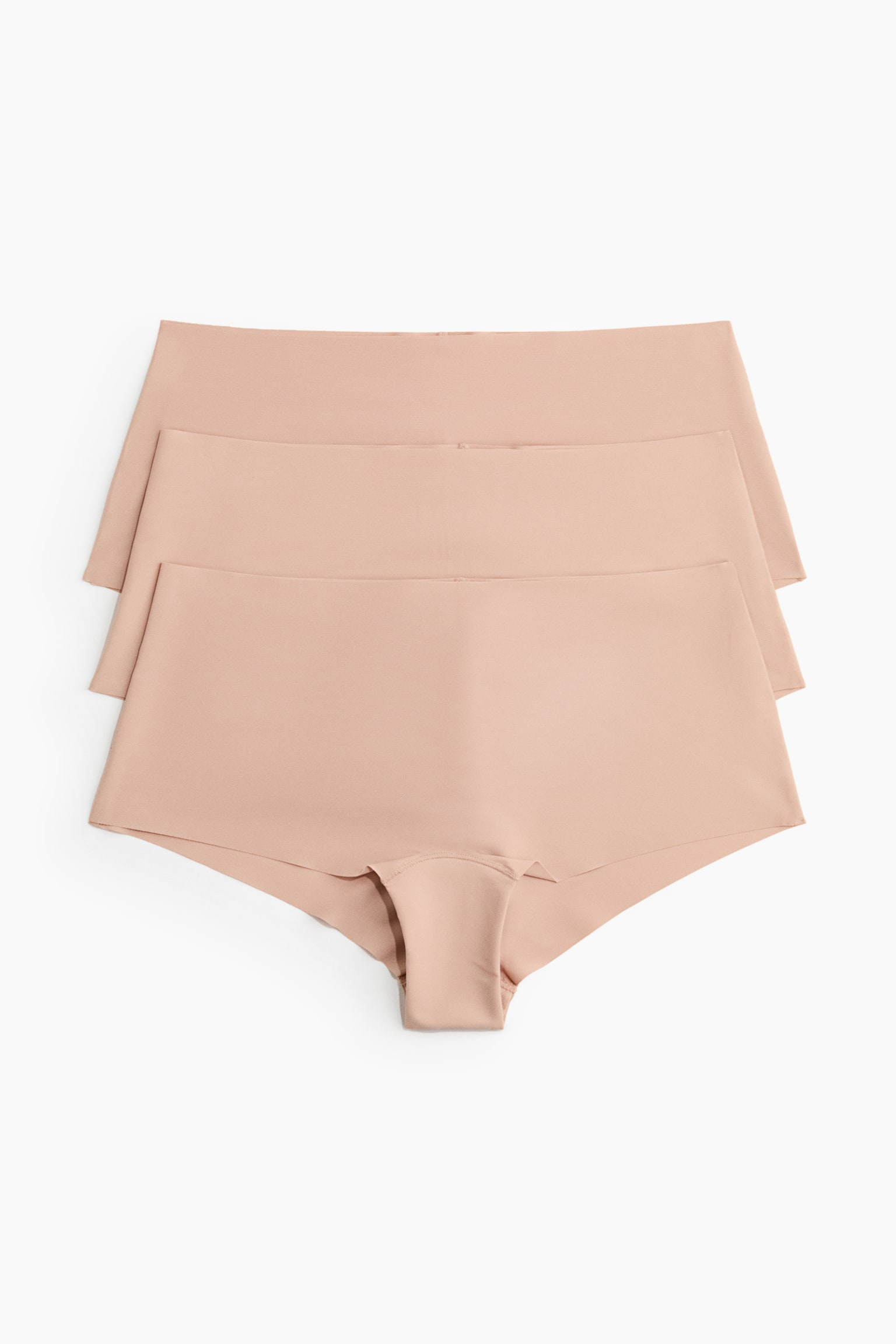 3-pack Invisible Boyleg Briefs - Light beige/Light pink/Dark brown/Black/Dark blue/Dusty pink/Pink/Grey/Black - 1