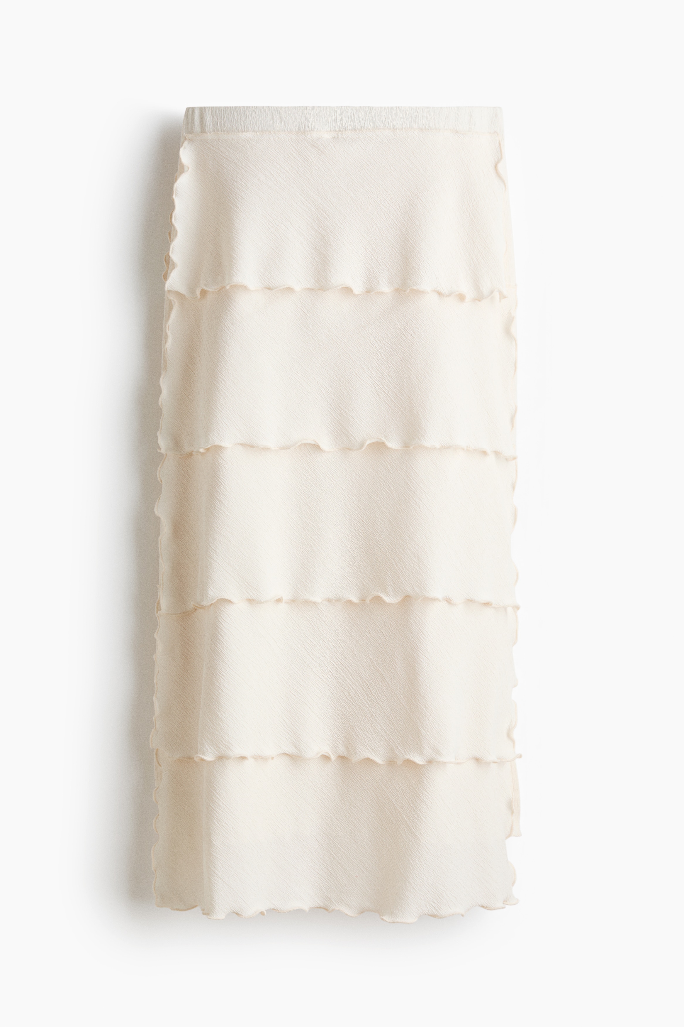 Gestufter Midirock - Elfenbein