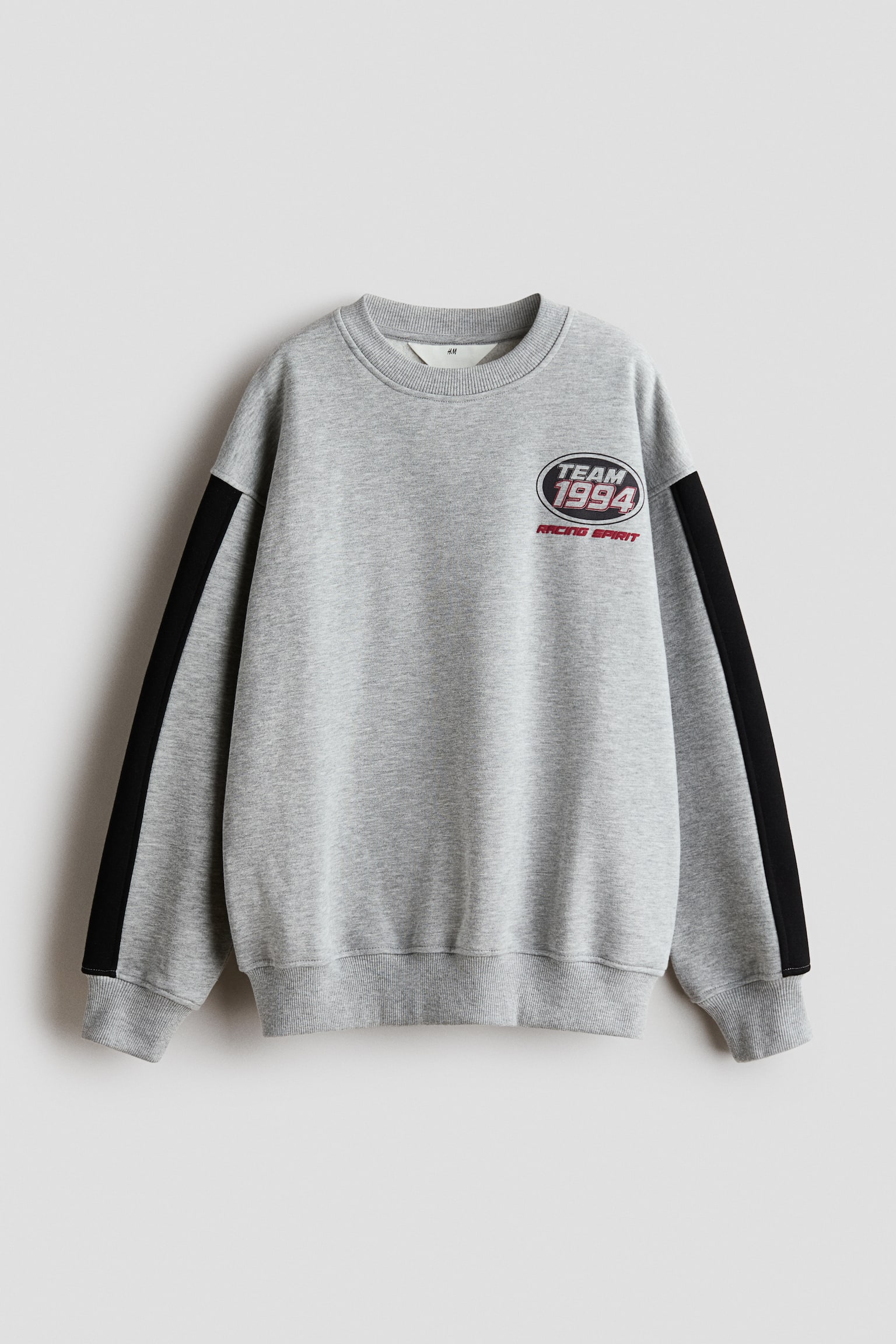 Loose-fit sweatshirt - Grey marl/Racing Spirit - 1