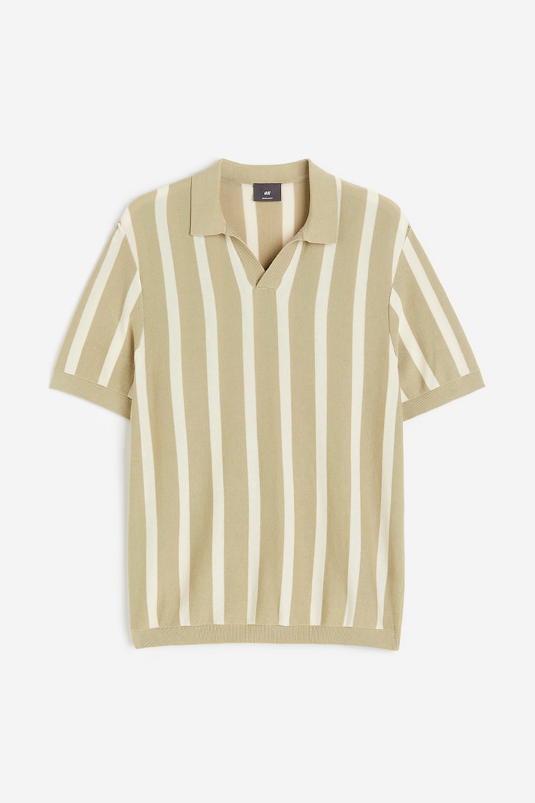 Striped Knit Polo Shirt Polo In Maglia Zara Zara Corto Maglia