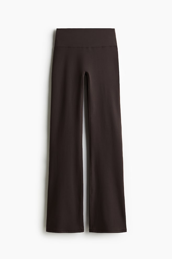 Flared sports leggings with SoftMove™ - Dark brown/Chocolate plum/Light burgundy/Warm brown/White/Black/Frosty lilac/Pink/Dark grey/Light taupe/Aubergine purple/Pannacotta yellow - 1