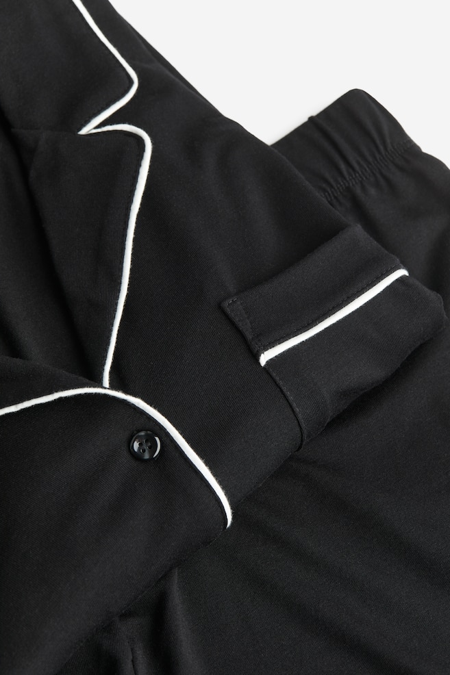 Pyjama shirt and bottoms - Black - 4