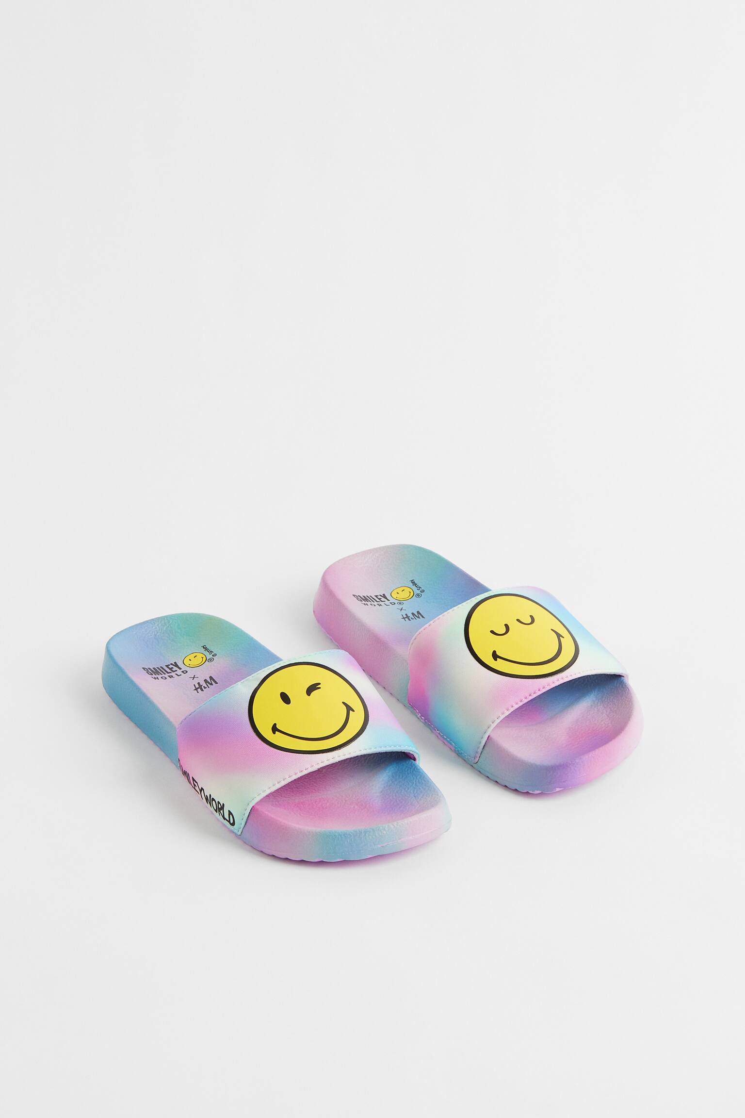 Print-motif pool shoes - Light purple/SmileyWorld®