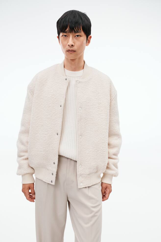 Wool-blend jacket - Cream - 7