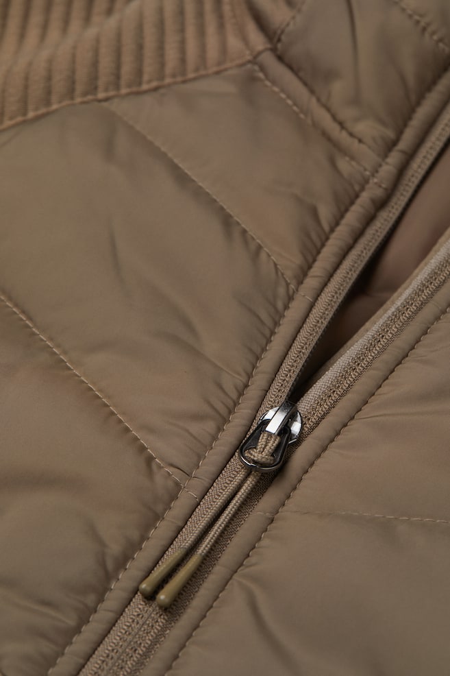 Padded hooded outdoor jacket - Dark beige/Black/Light beige/Beige/dc - 2