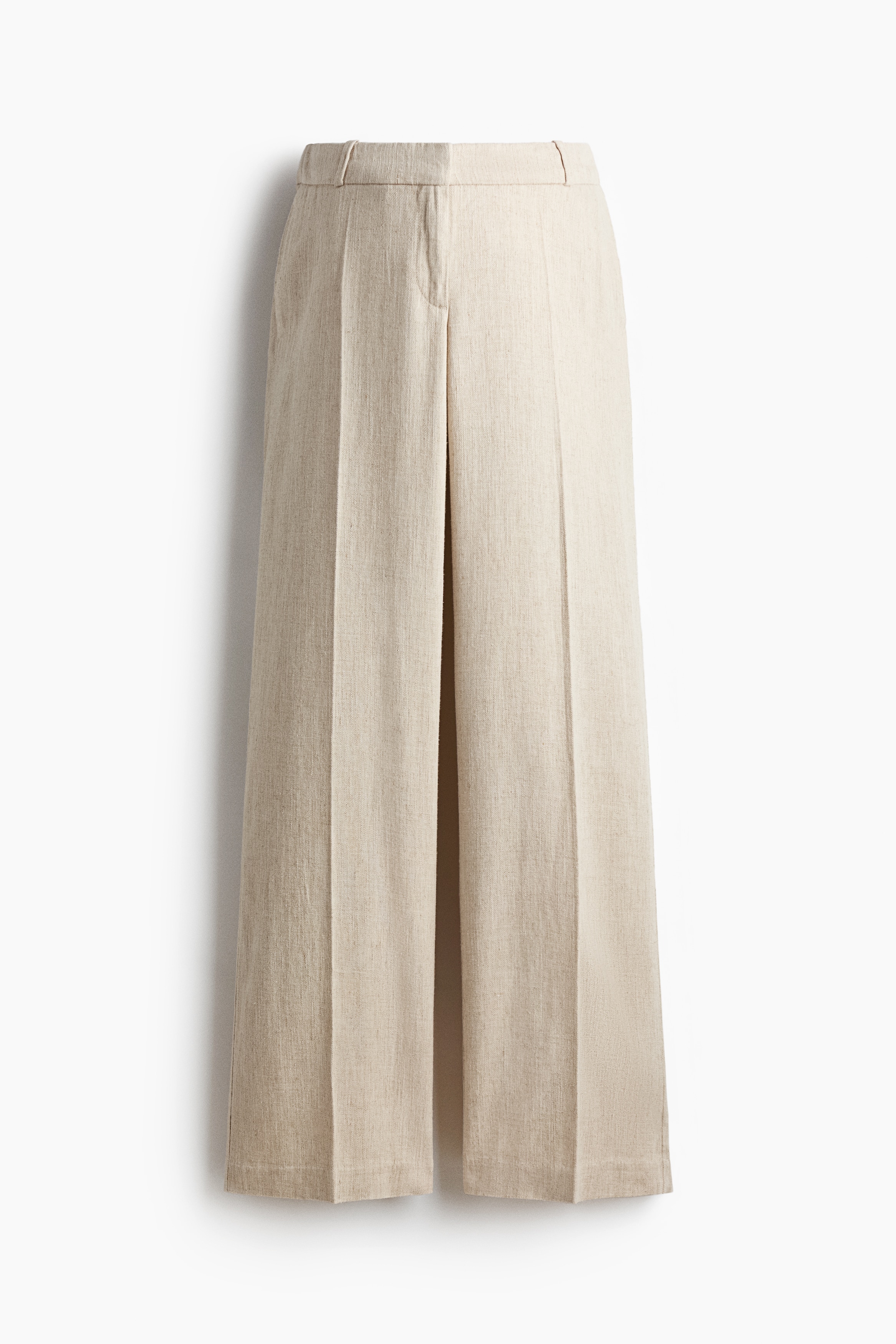 MAMA Pantalon van linnenmix - Lichtbeige/Zwart/Kakigroen/Donkerbruin