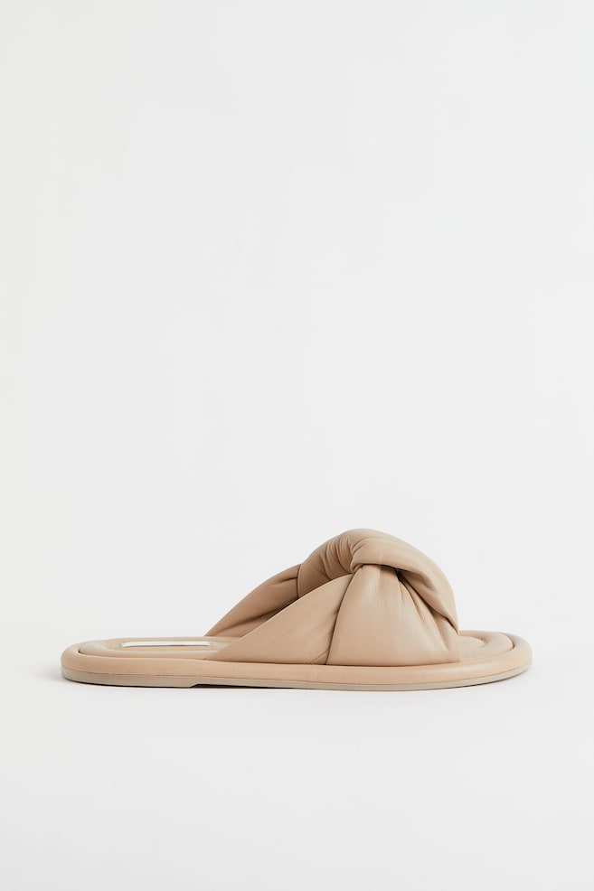 Sandaler i læder - Light beige/Sort - 3