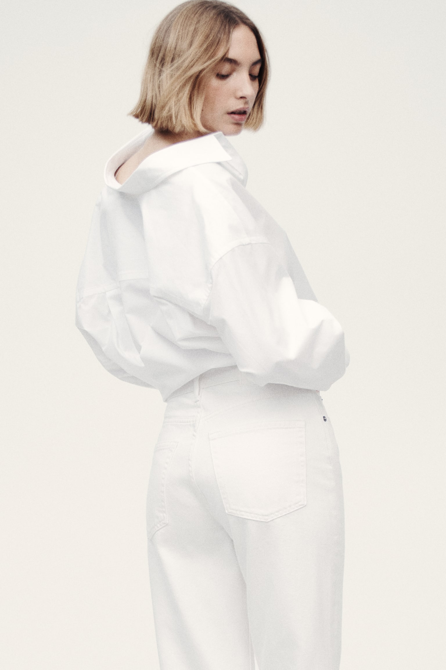 Straight High Waist Ankle Jeans - Bianco/Blu denim/Nero lavato/Beige/Blu denim chiaro/Blu denim - 3