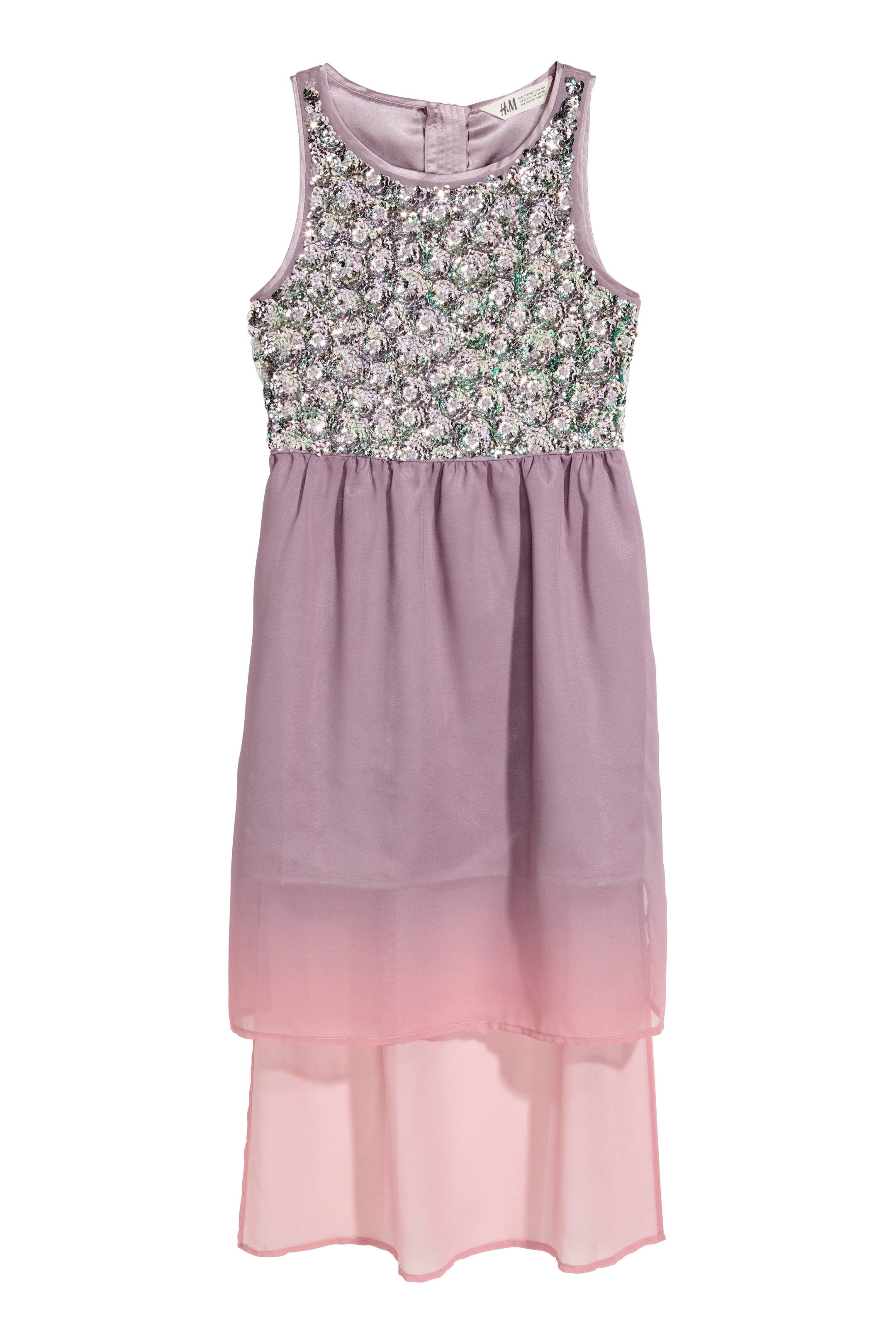 View larger image: Sequined dress - Heather purple - Kids | H&M GB 1