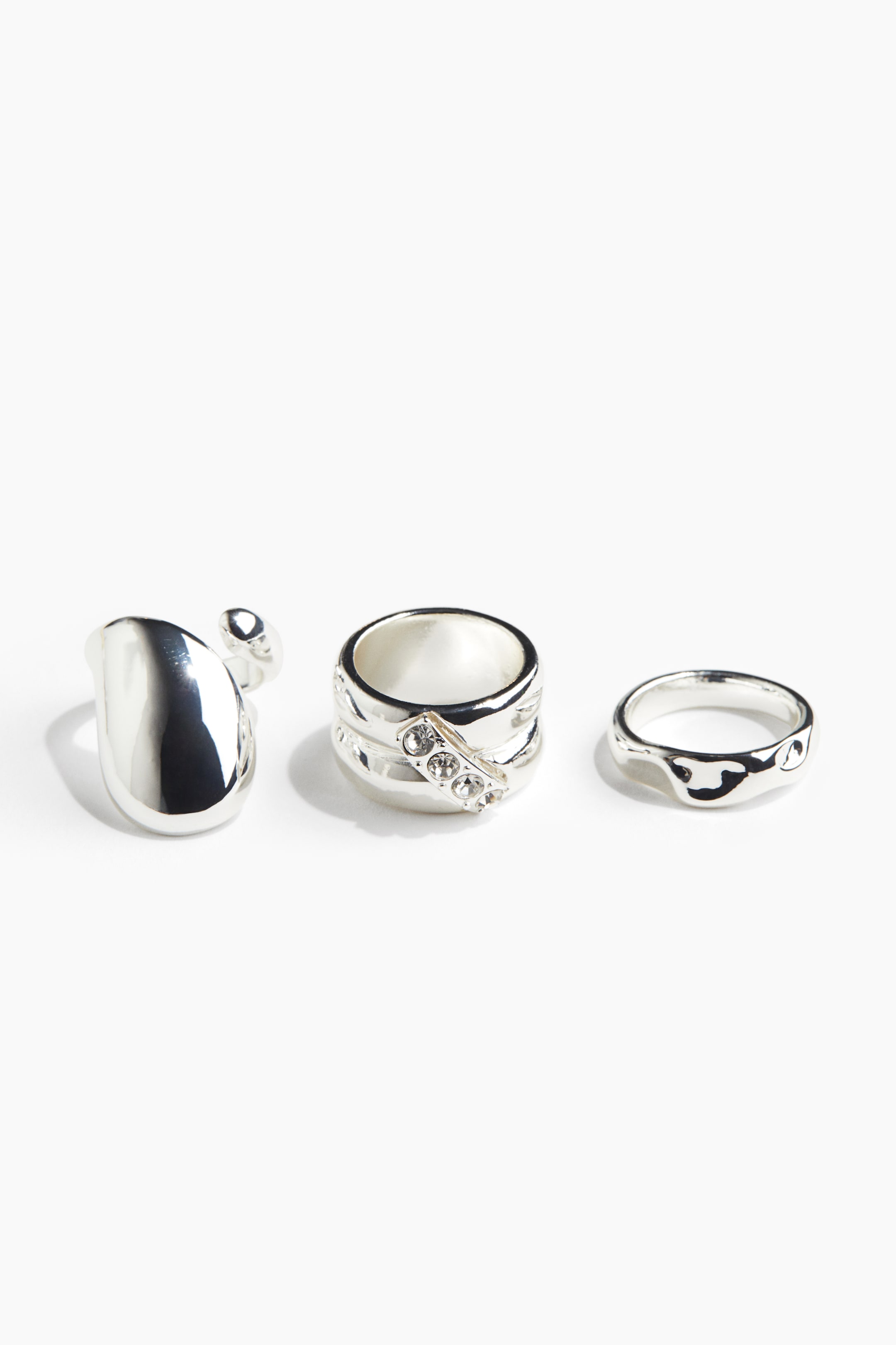 3-pack Rings - Silver-colored - Ladies | H&M CA