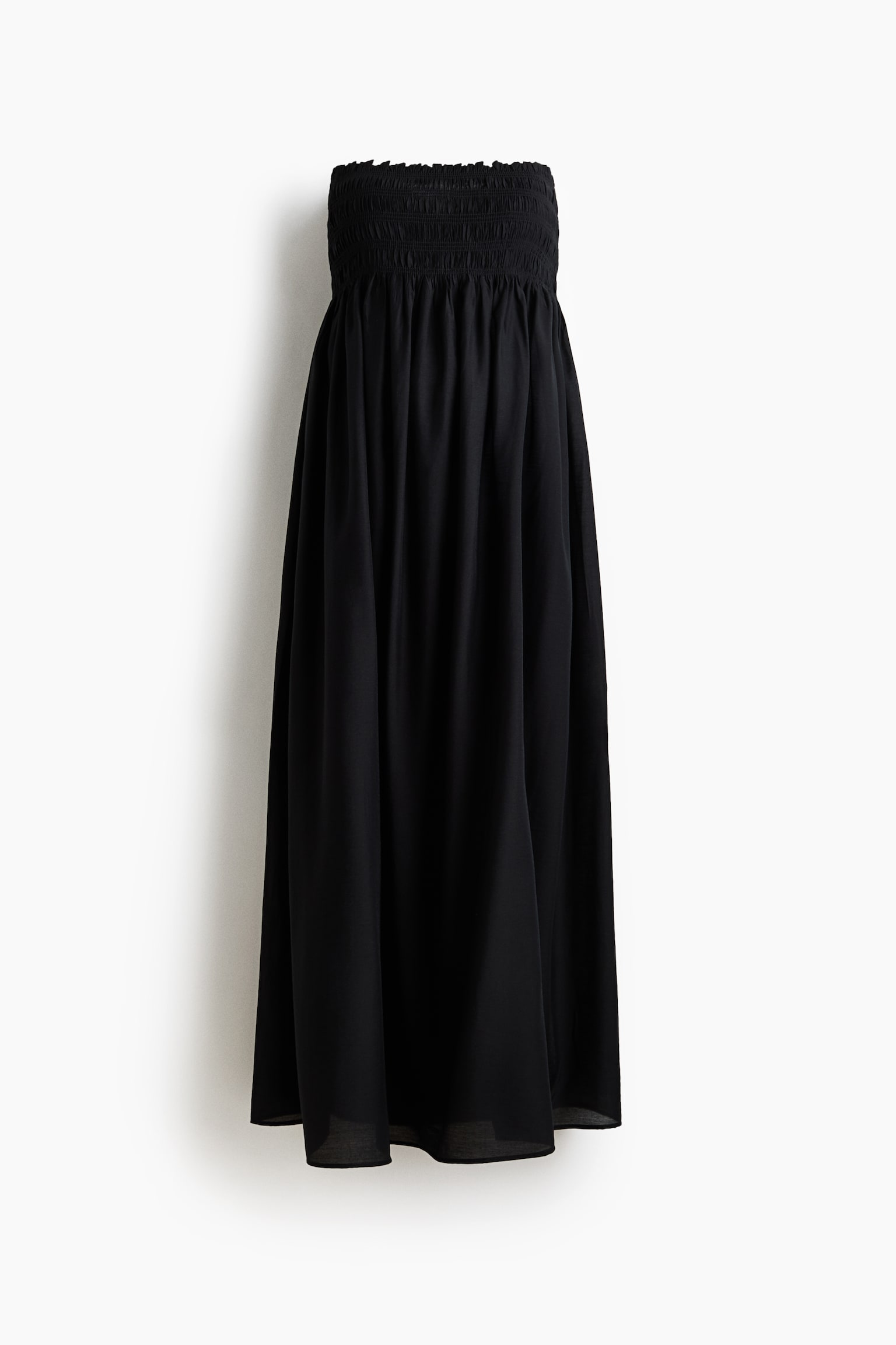 MAMA Smocked bandeau dress - Black/Red - 1
