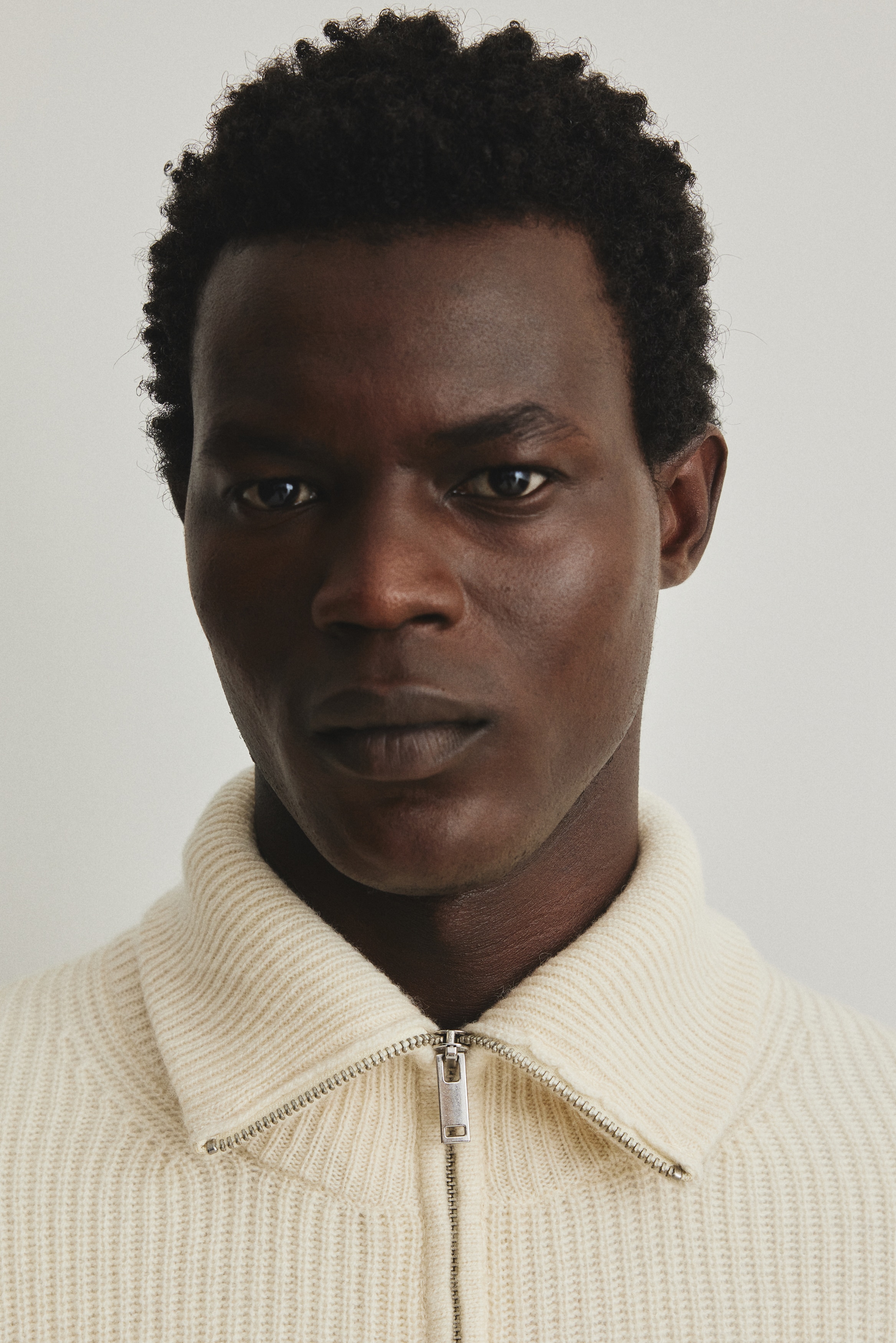 Men's Dark gray Regular-Fit Half-Zip Wool Polo Sweater | H&M US