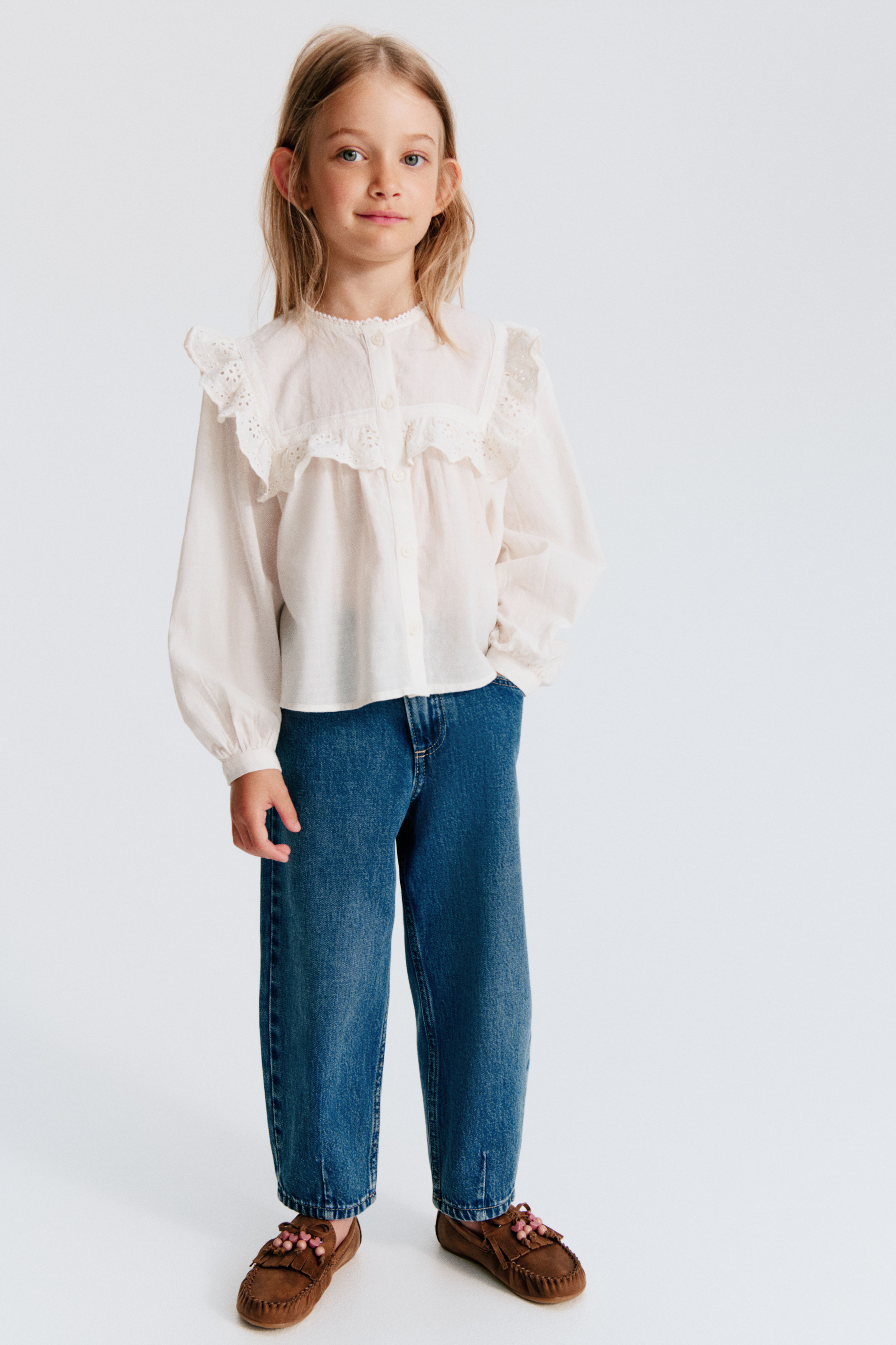Loose-Fit Barrel Jeans