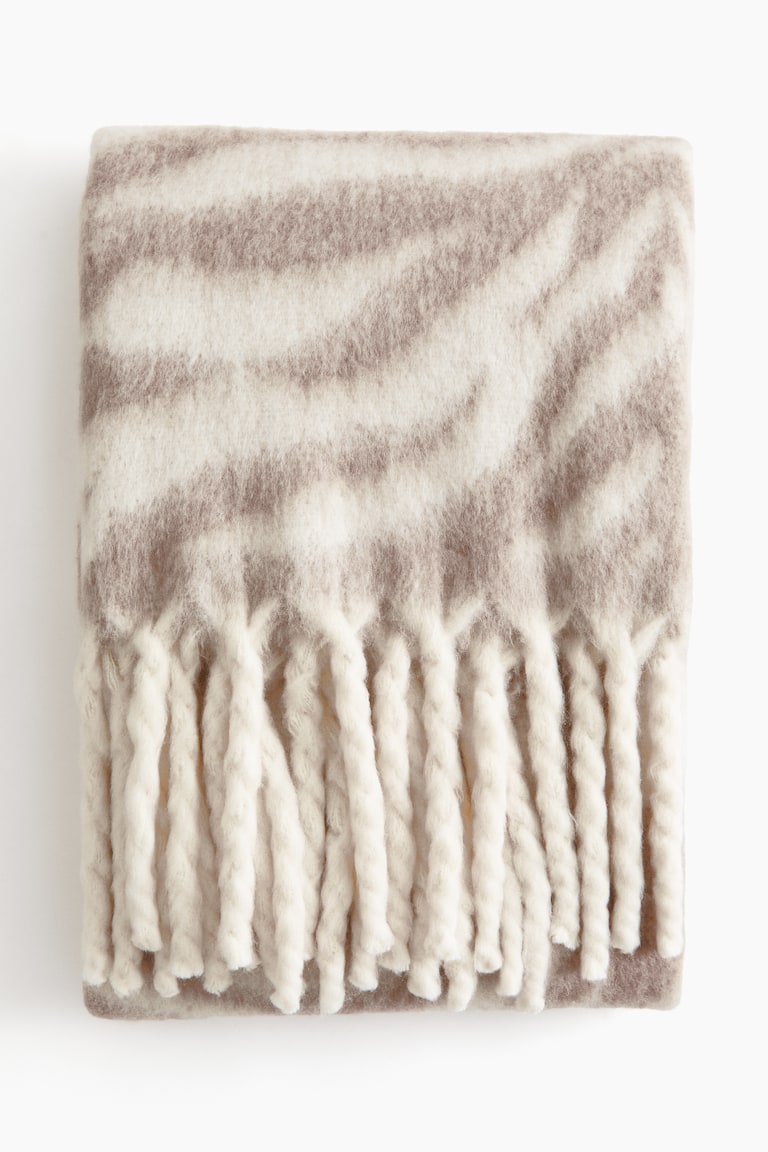 Patterned Wool-blend Throw