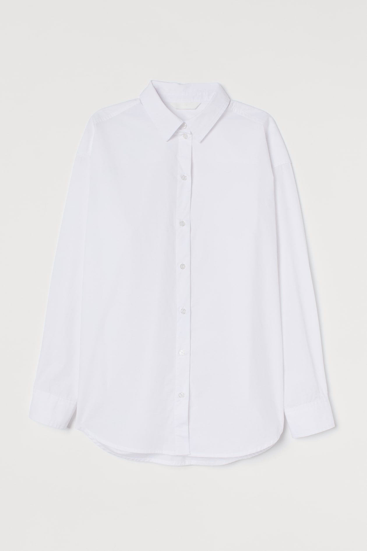 Cotton Shirt - Long sleeve - White - Ladies | H&M US