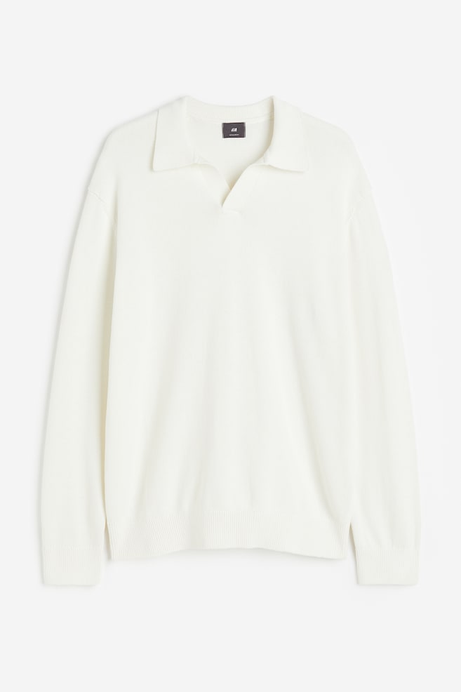 Regular Fit Cotton polo shirt - Cream/Black - 2