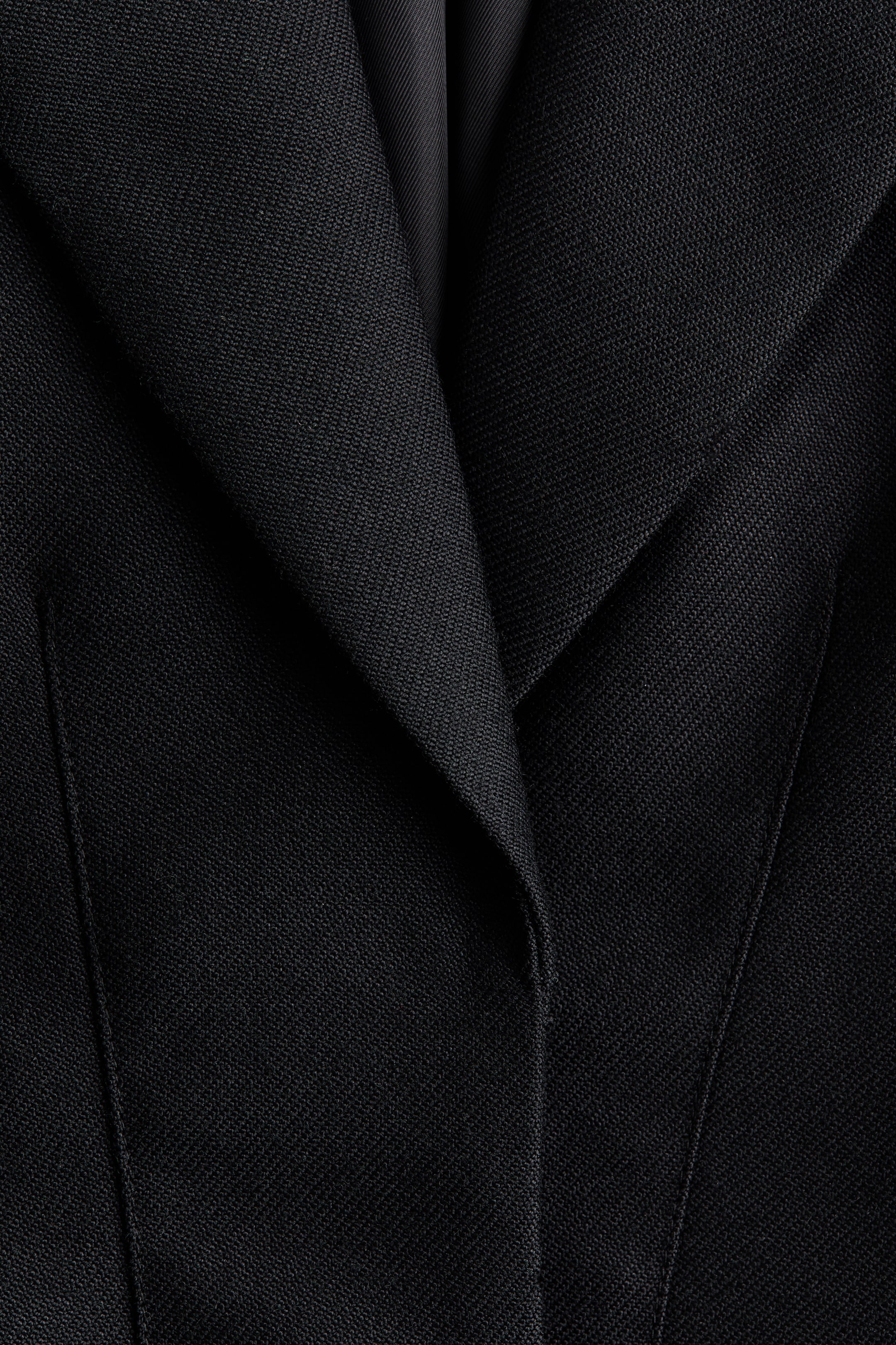 Wool-Blend Hourglass Blazer