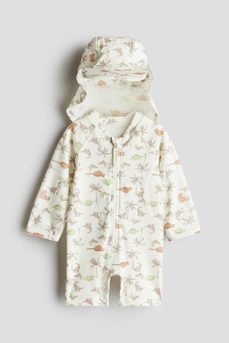 Combinaison Fille été Miniclub FLORAL 6-9 Mois - Protection Solaire UPF 40+