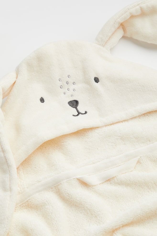 Hooded bath towel - Natural white/Rabbit/Light grey/Bear/Dark beige/Bear/Light pink/Rabbit/dc/dc - 2