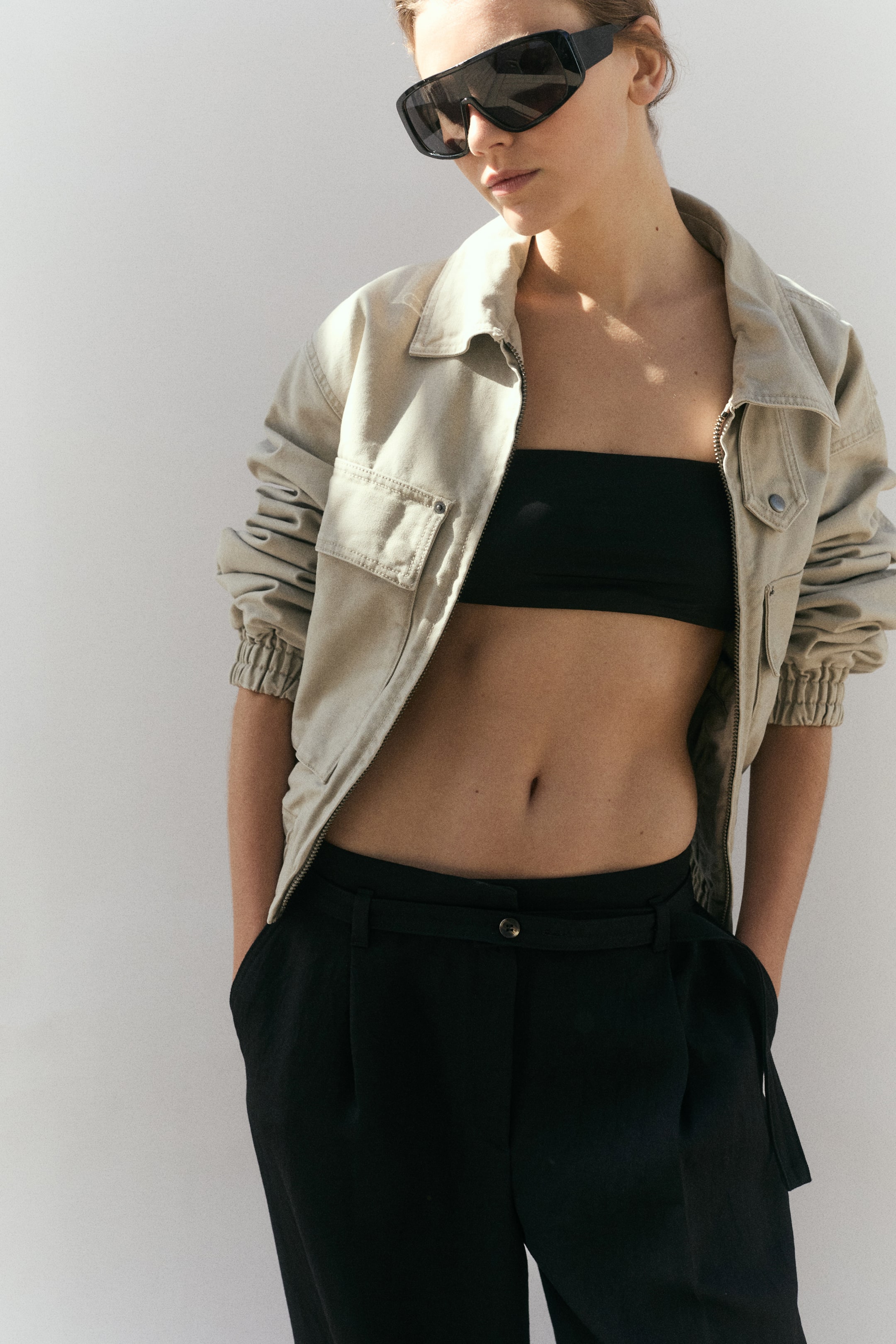 Pantalon large avec ceinture