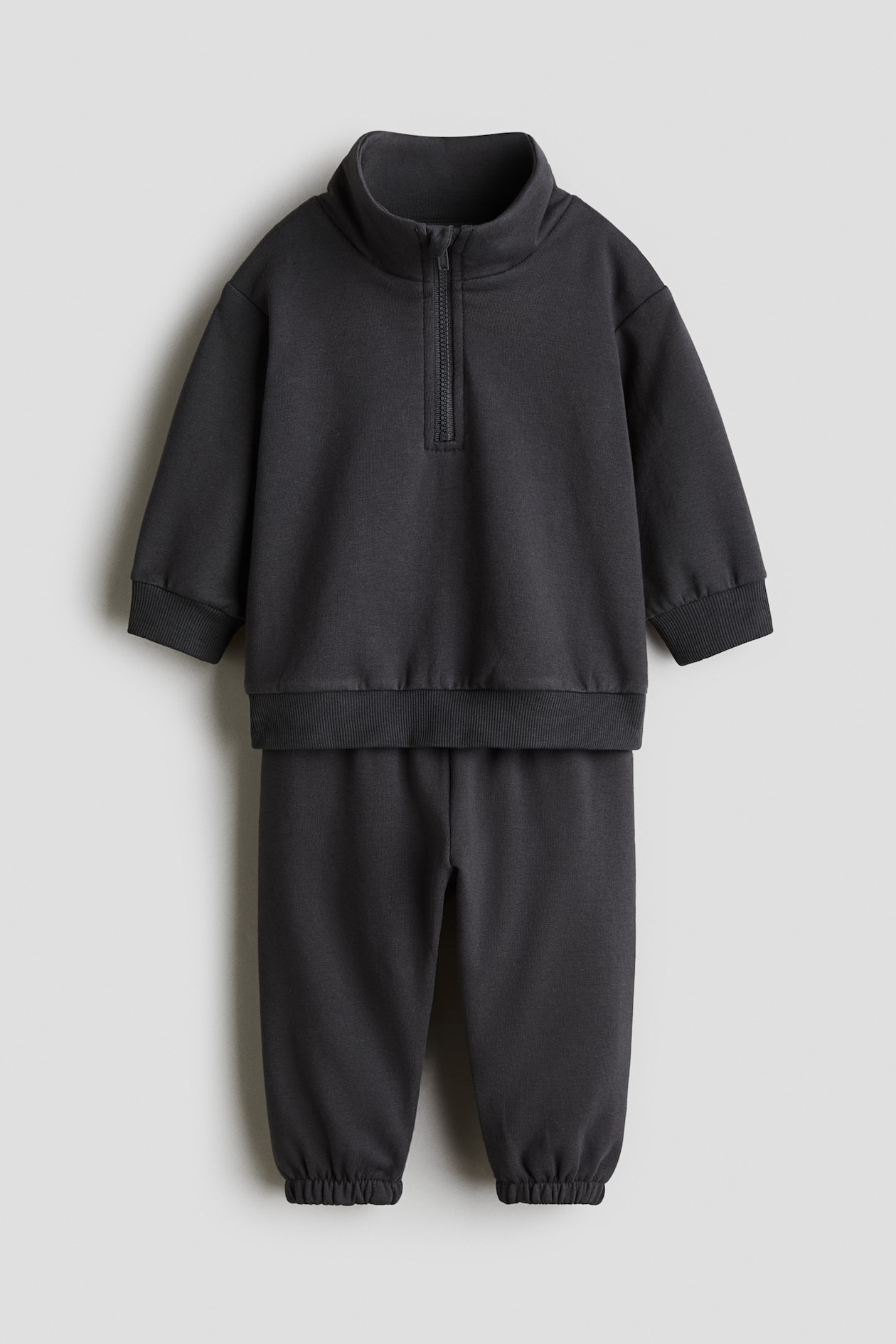 Ensemble 2 pièces en molleton - Gris foncé - ENFANT | H&M FR