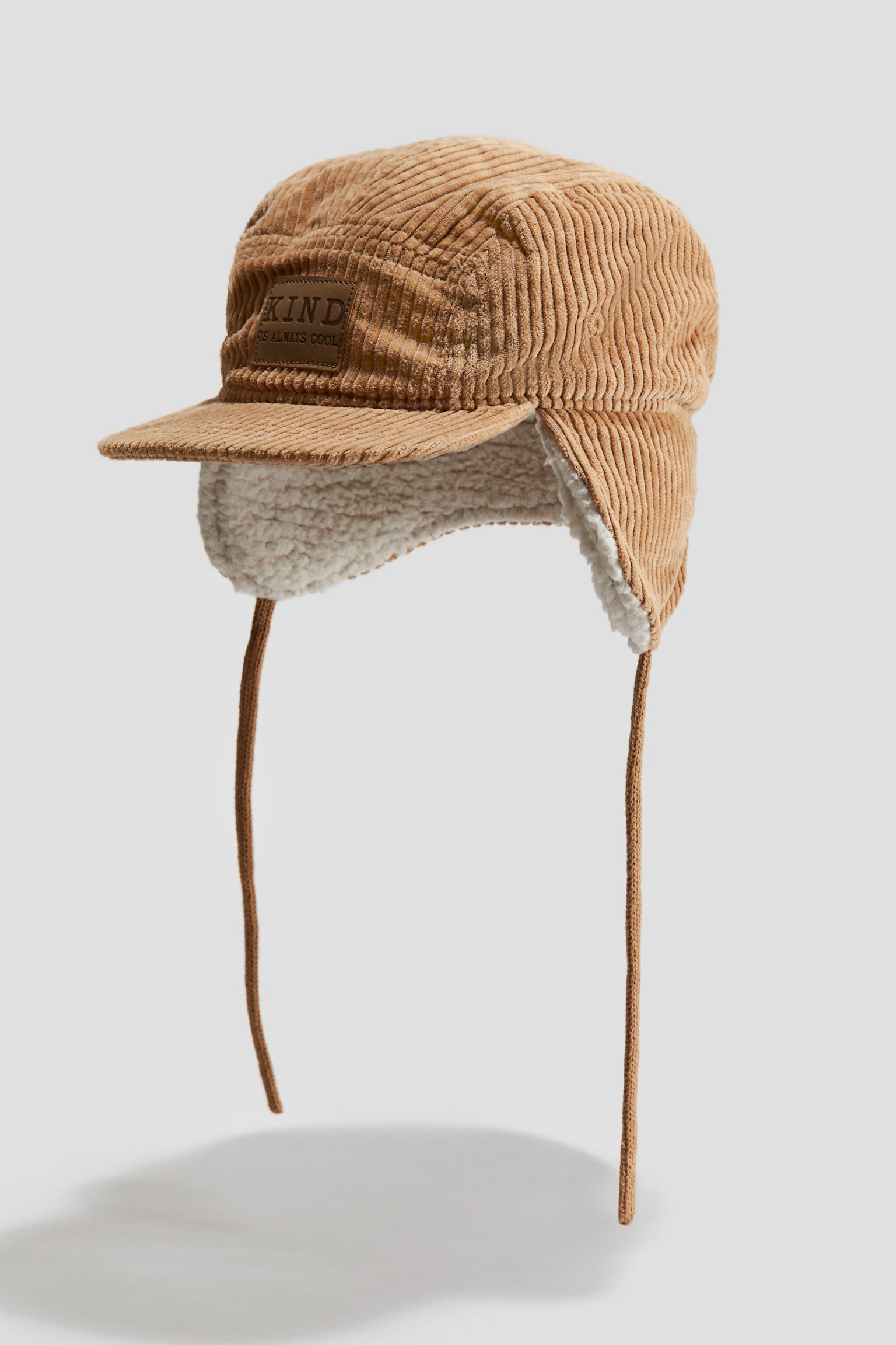 Cap with earflaps - Beige/Khaki green - 1