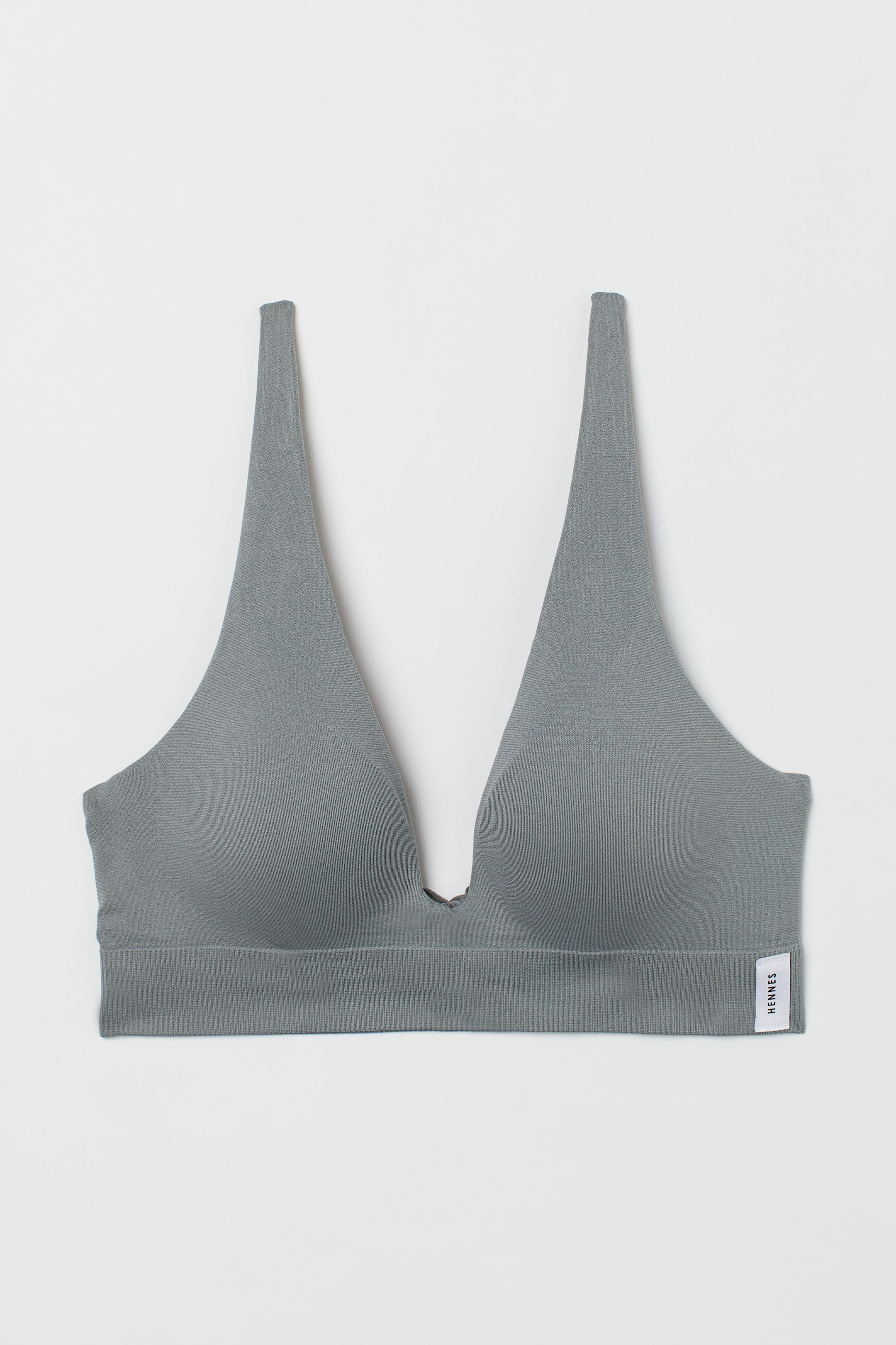 View larger image: Seamless Microfiber Push-up Bra - Sage green - Ladies | H&M US 1