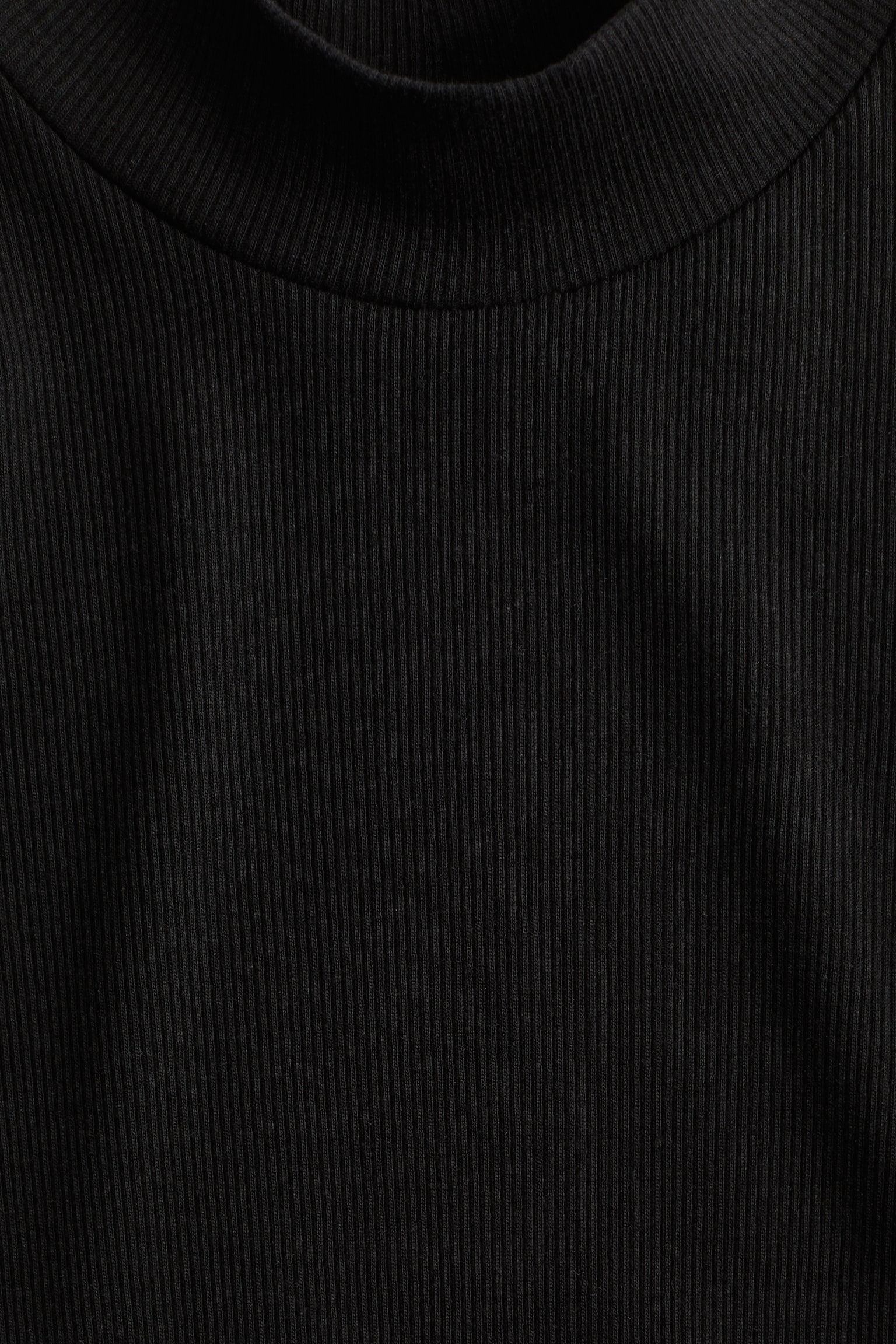 Ribbed turtleneck dress - Black/Navy blue - 2