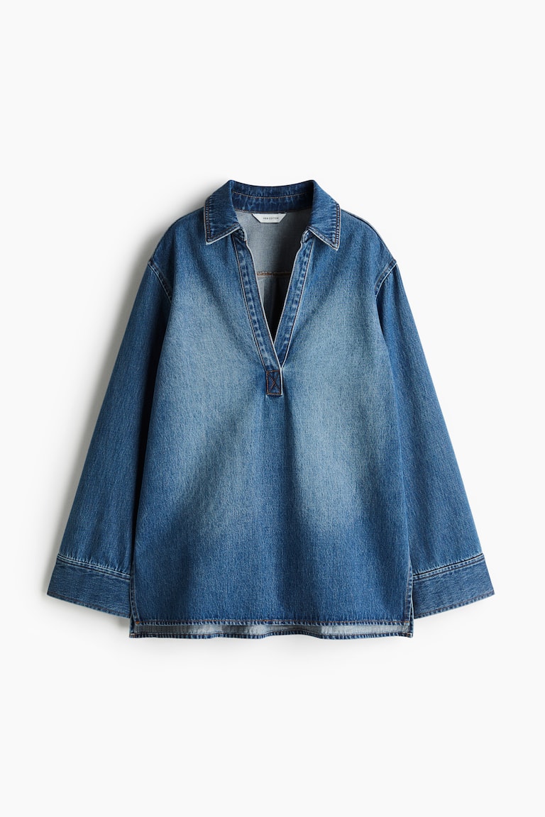 Popover denim shirt