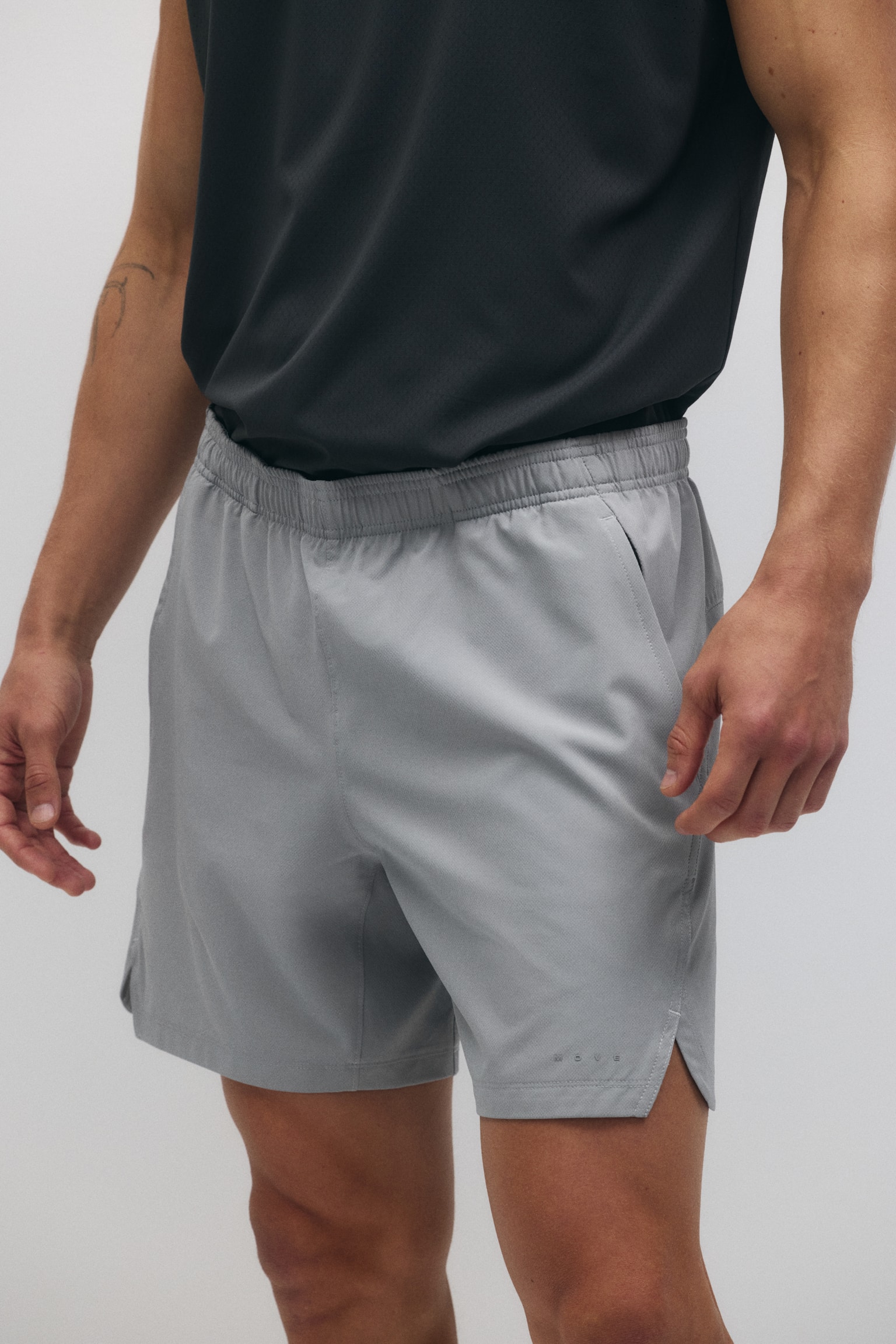 Sports shorts with DryMove™ - Grey/Navy blue/Black/Dark brown - 7