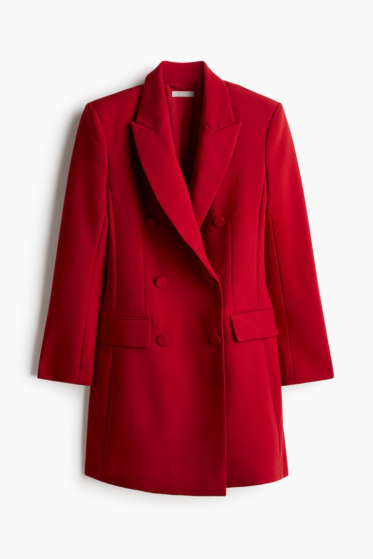 Vestido blazer de esmoquin Rojo oscuro MUJER H&M ES