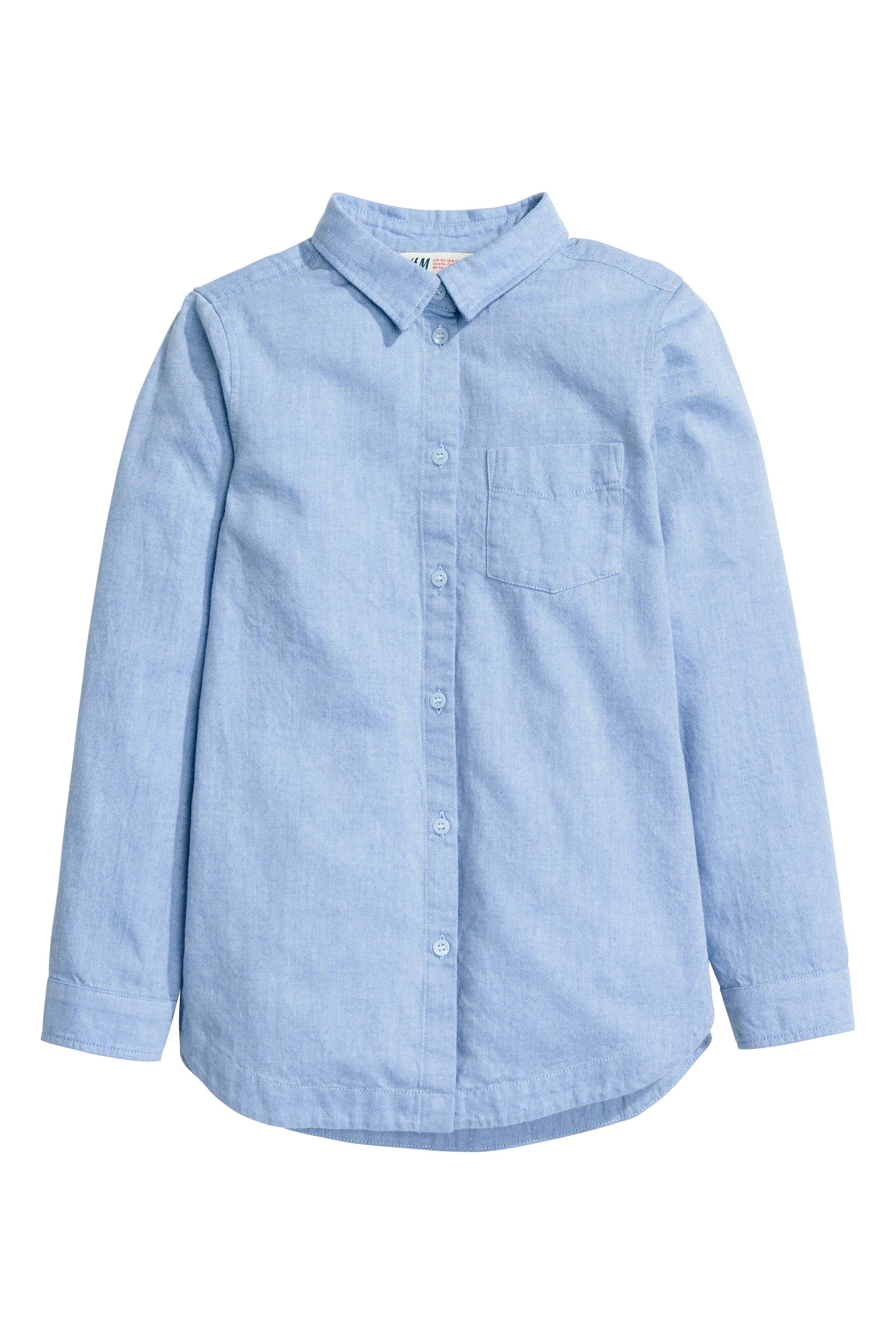Agrandir l'image: Chemise en twill de coton - Bleu clair - ENFANT | H&M FR 1