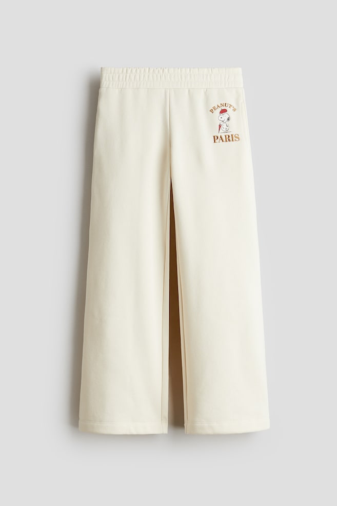 Pantalon jogger large à l'intérieur brossé - Crème/Snoopy/Bleu clair/Pompompurin/Gris clair chiné/Cinnamoroll - 1