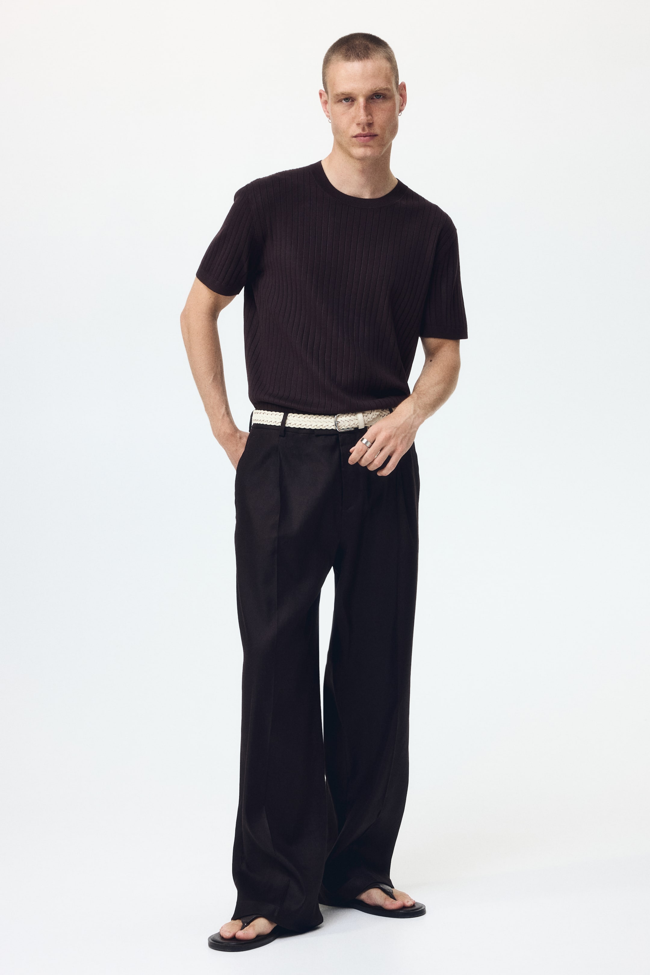 Slim-Fit Knit T-Shirt